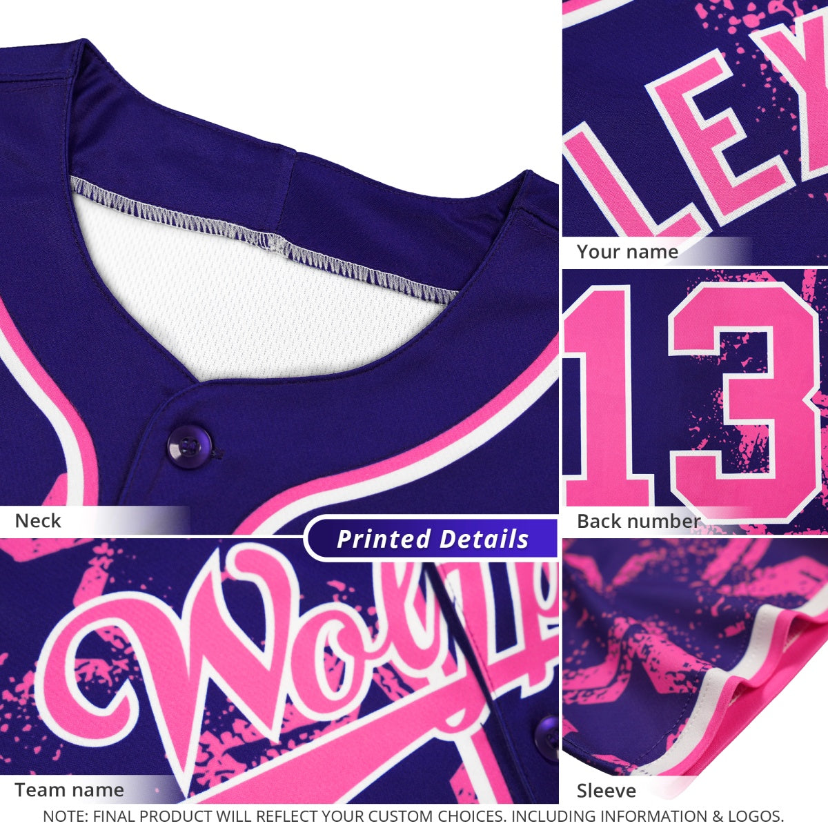 Custom Light Blue Navy White Camo Gradient Fashion Baseball Jersey | Perfect for Training,Sublimation Printed & Stitched,Add Name and Numbern,Perfect for Teams | KXKSHOP