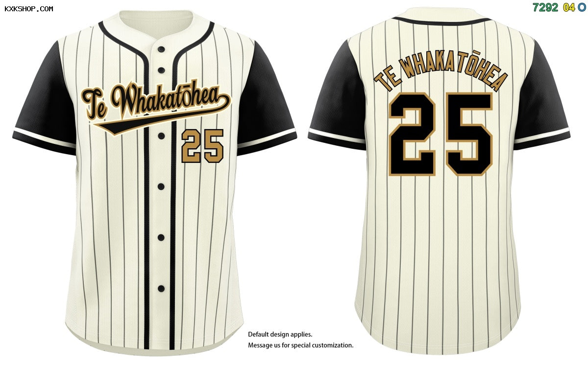 Custom Cream Black Stripe Fashion Raglan Sleeves Authentic Baseball Jersey