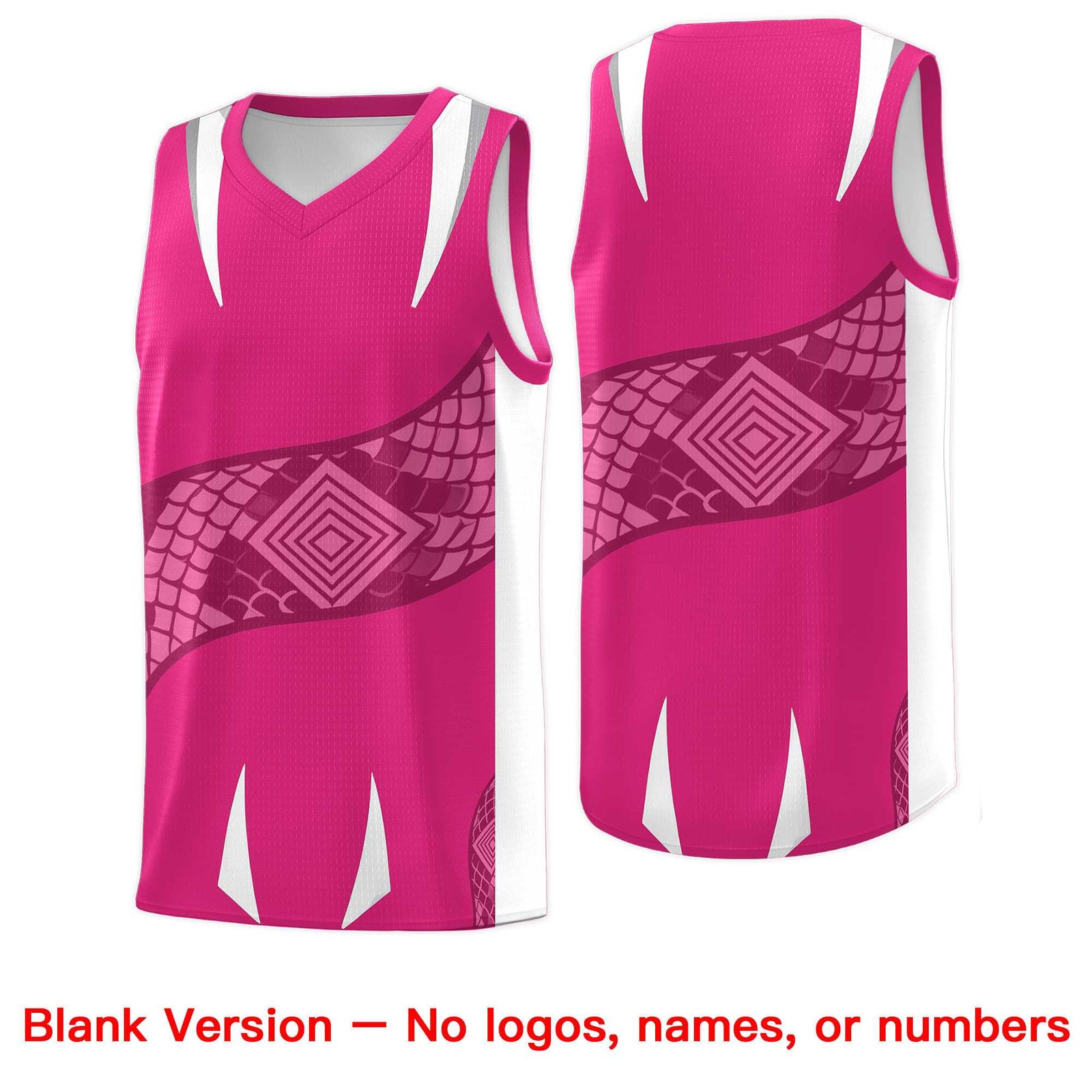 Custom Rose Red White Snake Scale Venomous Fang Breathable Graffiti Pattern Basketball Suit Jersey