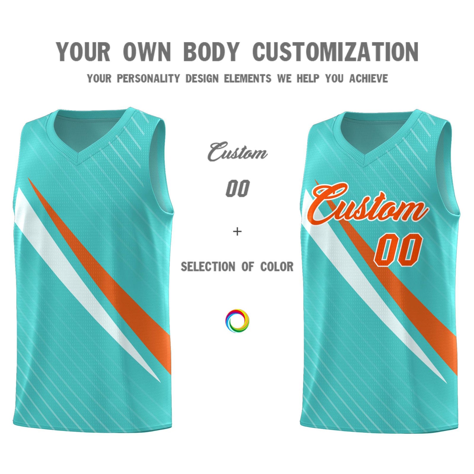 Custom Bright Green Diagonal Pinstripe Pattern Color Block Sports Uniform Basketball Jersey