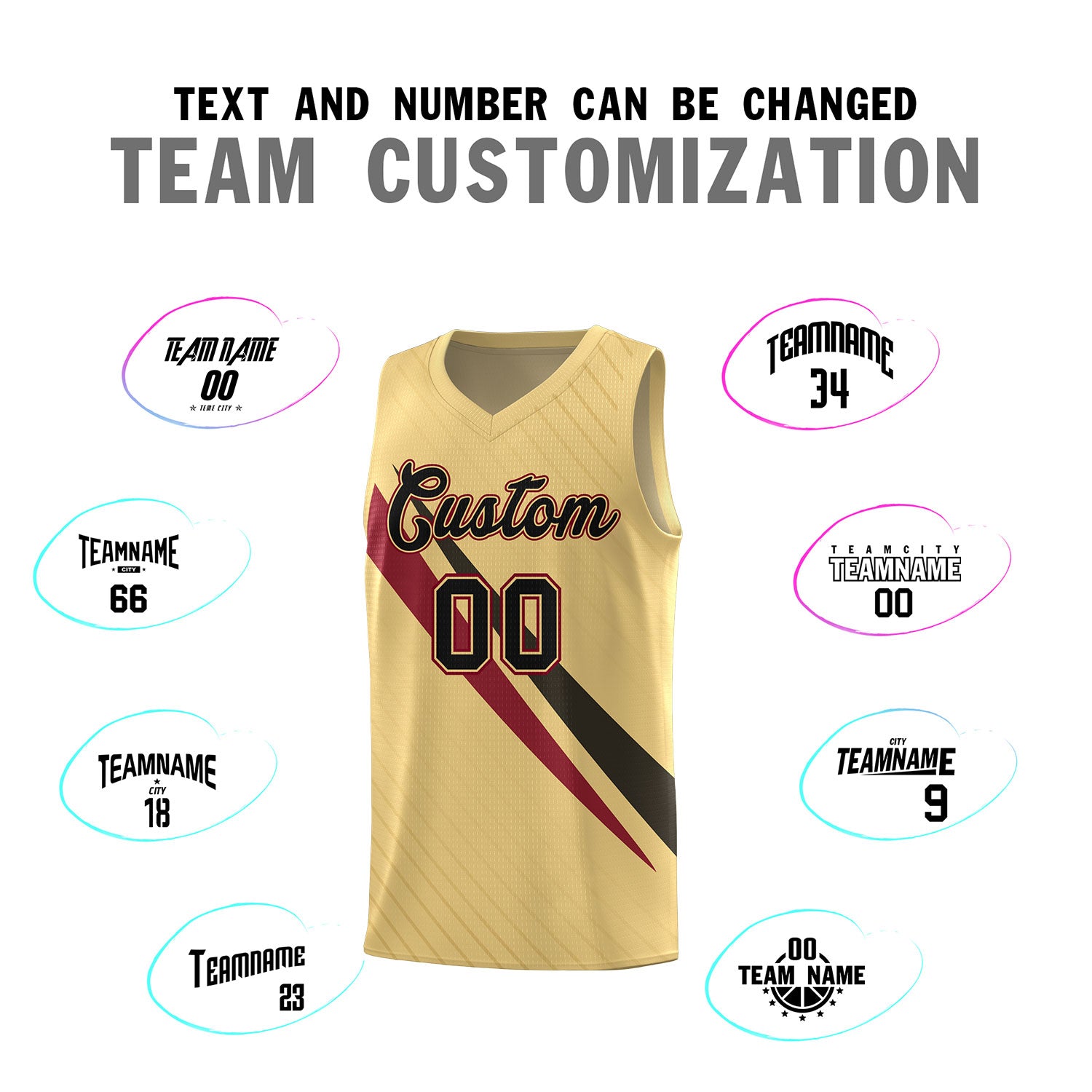 Custom Khaki Diagonal Pinstripe Pattern Color Block Sports Uniform Basketball Jersey