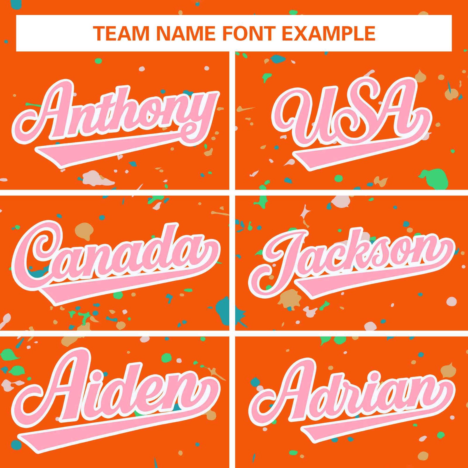 Custom Orange Pink-White Splash Graffiti Pattern Authentic Baseball Jersey
