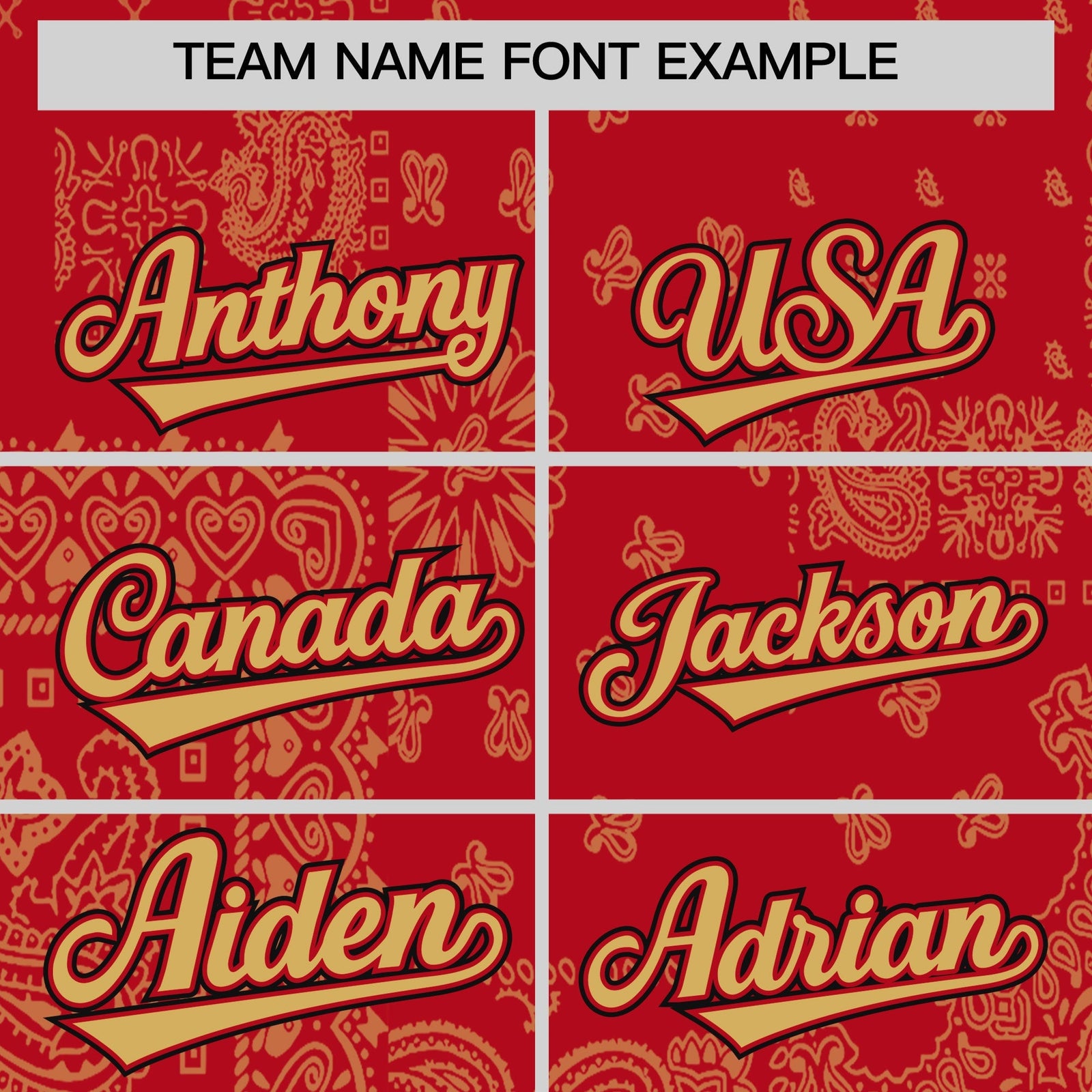 Custom Old Gold Red White Cashew Flower Graffiti Pattern V-Neck Hockey Jersey| KXKSHOP