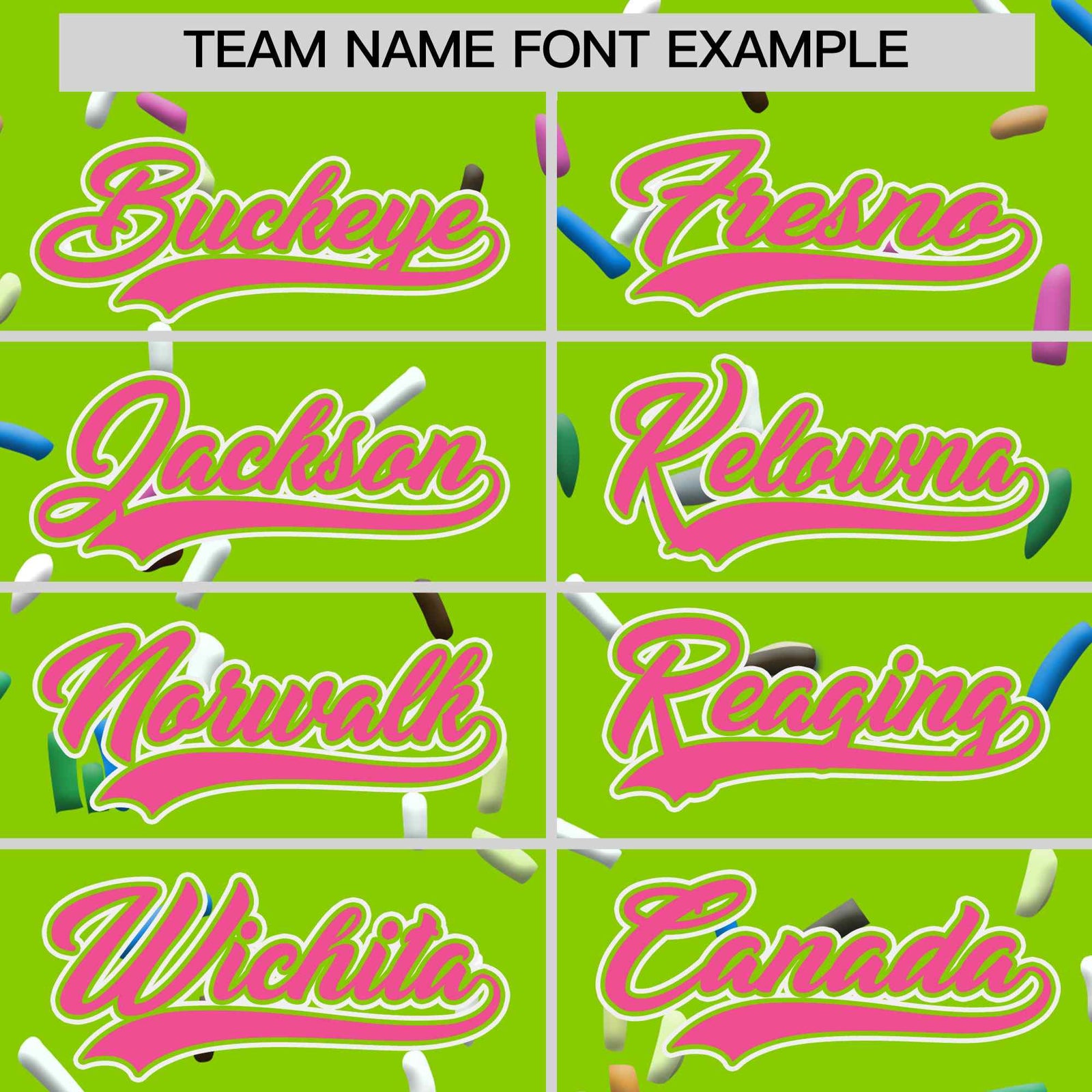 Custom Neon Green Pink Ice Cream Pattern Personalized V-Neck Hockey Jersey
