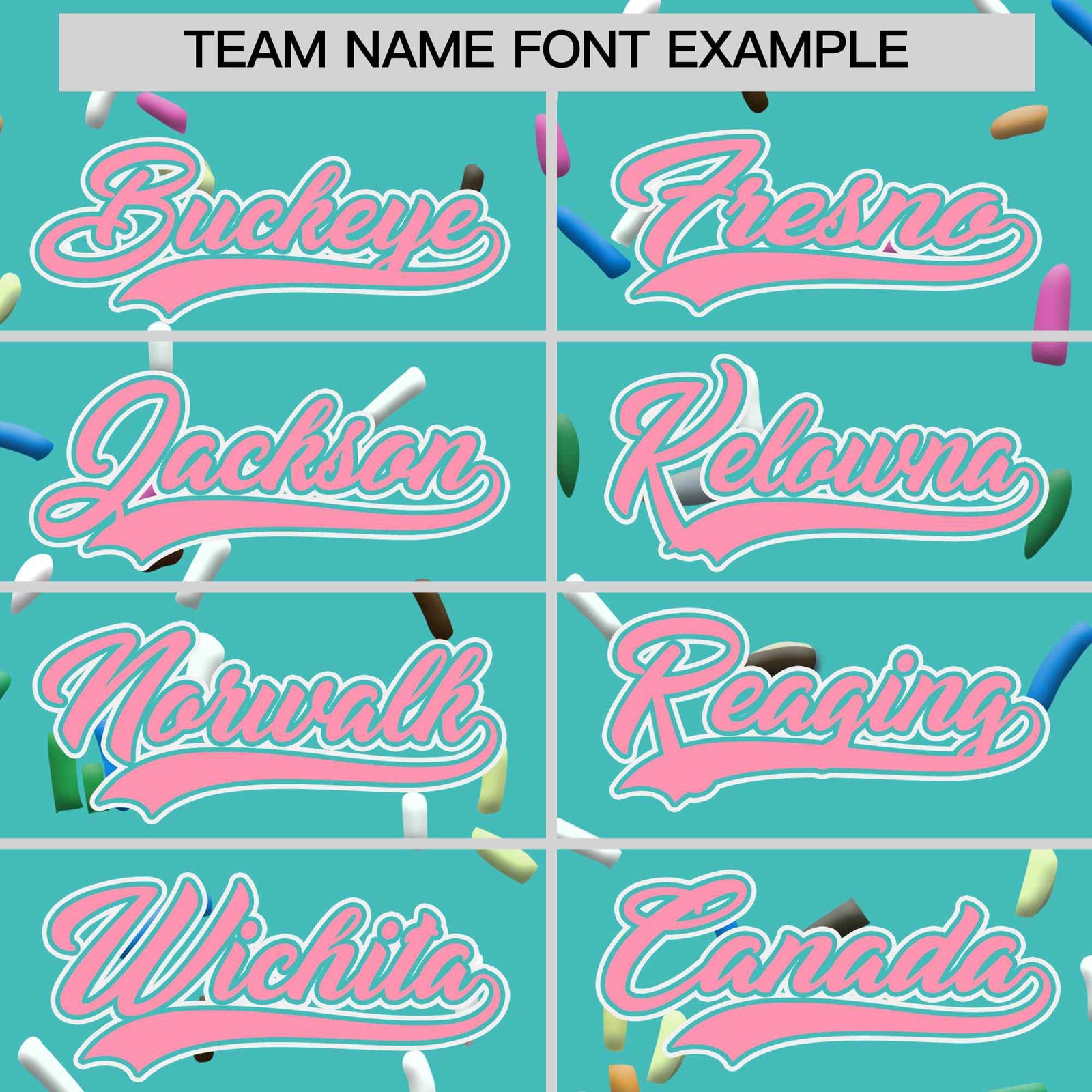 Custom Teal Light Pink Ice Cream Pattern Personalized V-Neck Hockey Jersey