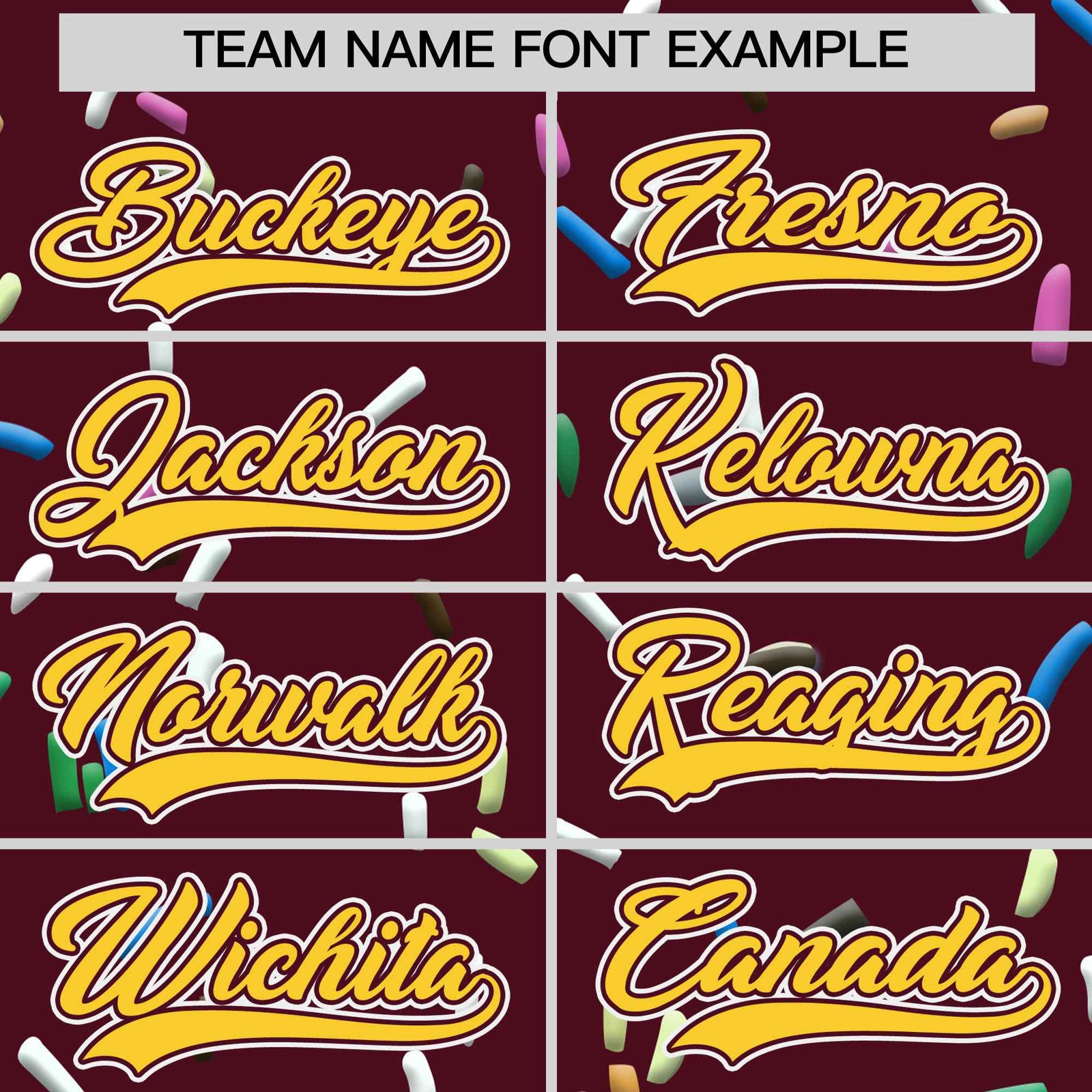 Custom Crimson Gold Ice Cream Pattern Personalized V-Neck Hockey Jersey