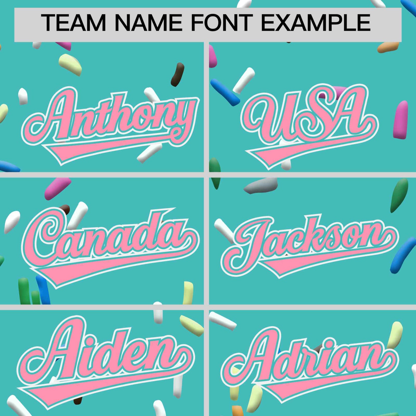 Custom Teal Light Pink Ice Cream Pattern Personalized V-Neck Hockey Jersey| KXKSHOP