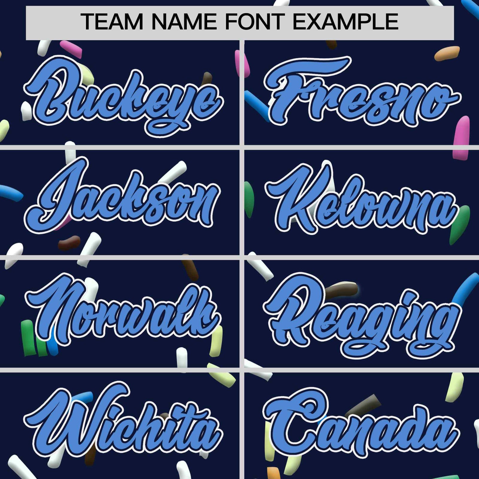 Custom Navy Powder Blue Ice Cream Pattern Personalized V-Neck Hockey Jersey