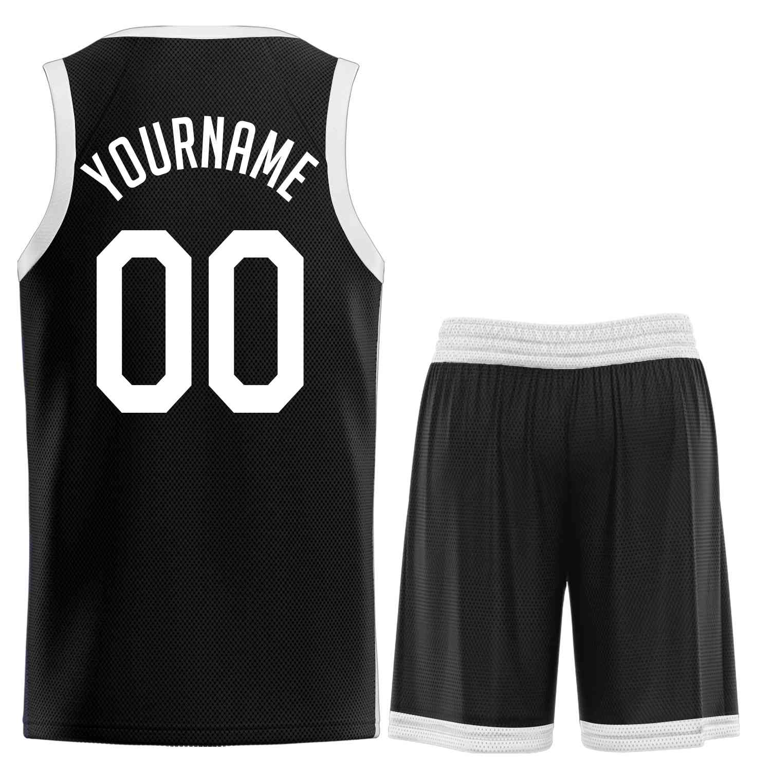 Custom Black White Classic Sets Sports Uniform Basketball Jersey