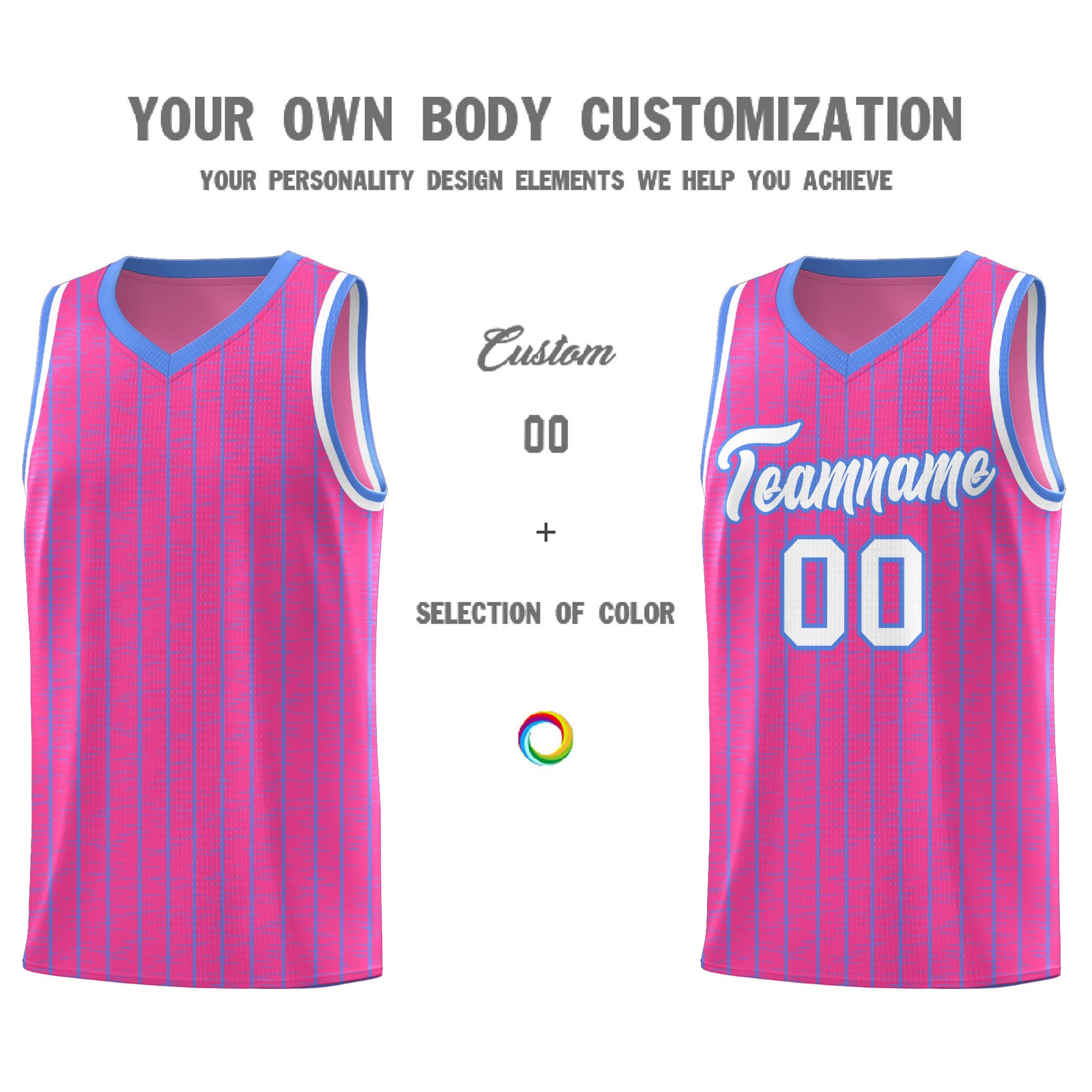 Custom Pink Custom Gray Pinstripe Retro Sets Uniform Basketball Jersey