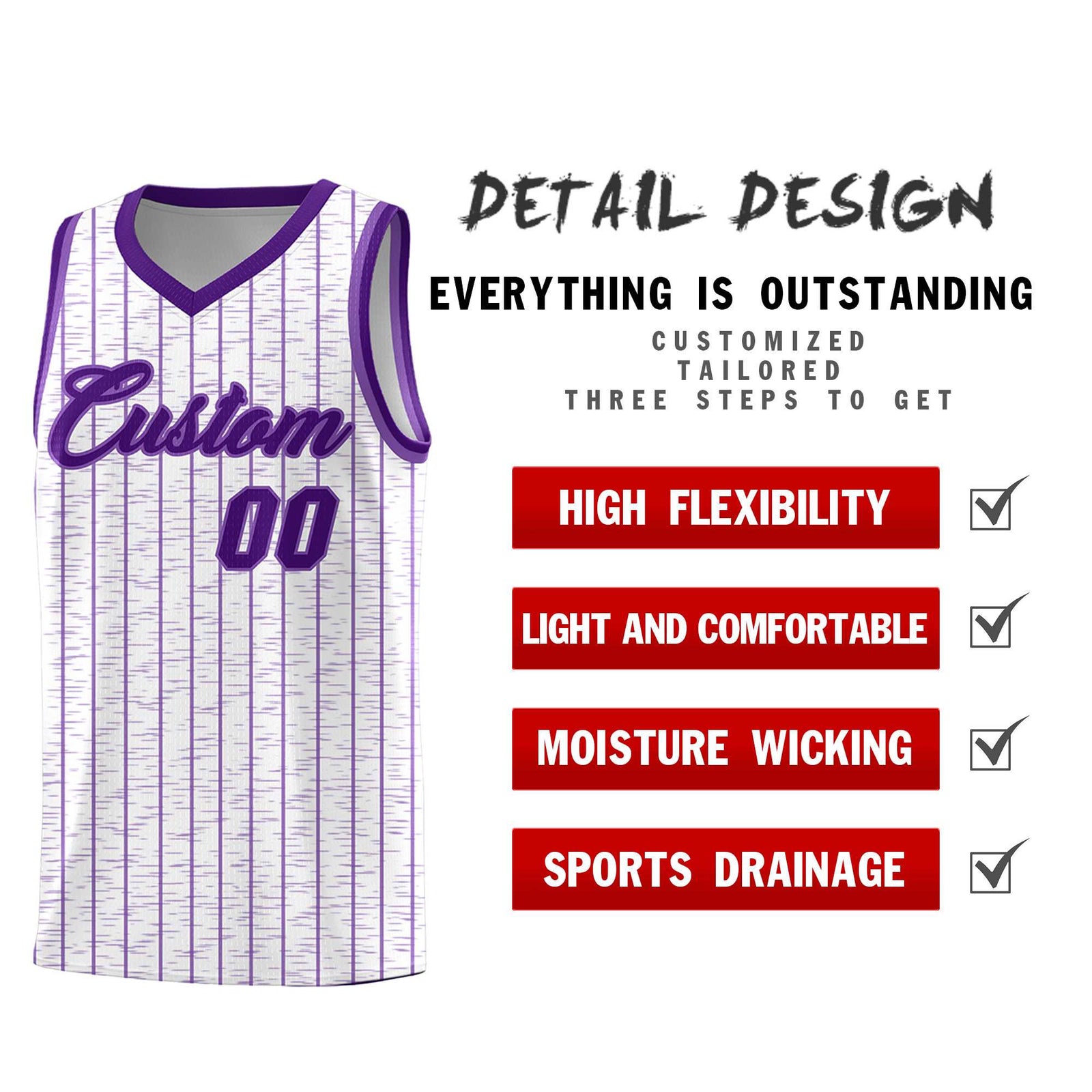 Custom White Custom Gray Pinstripe Retro Sets Uniform Basketball Jersey