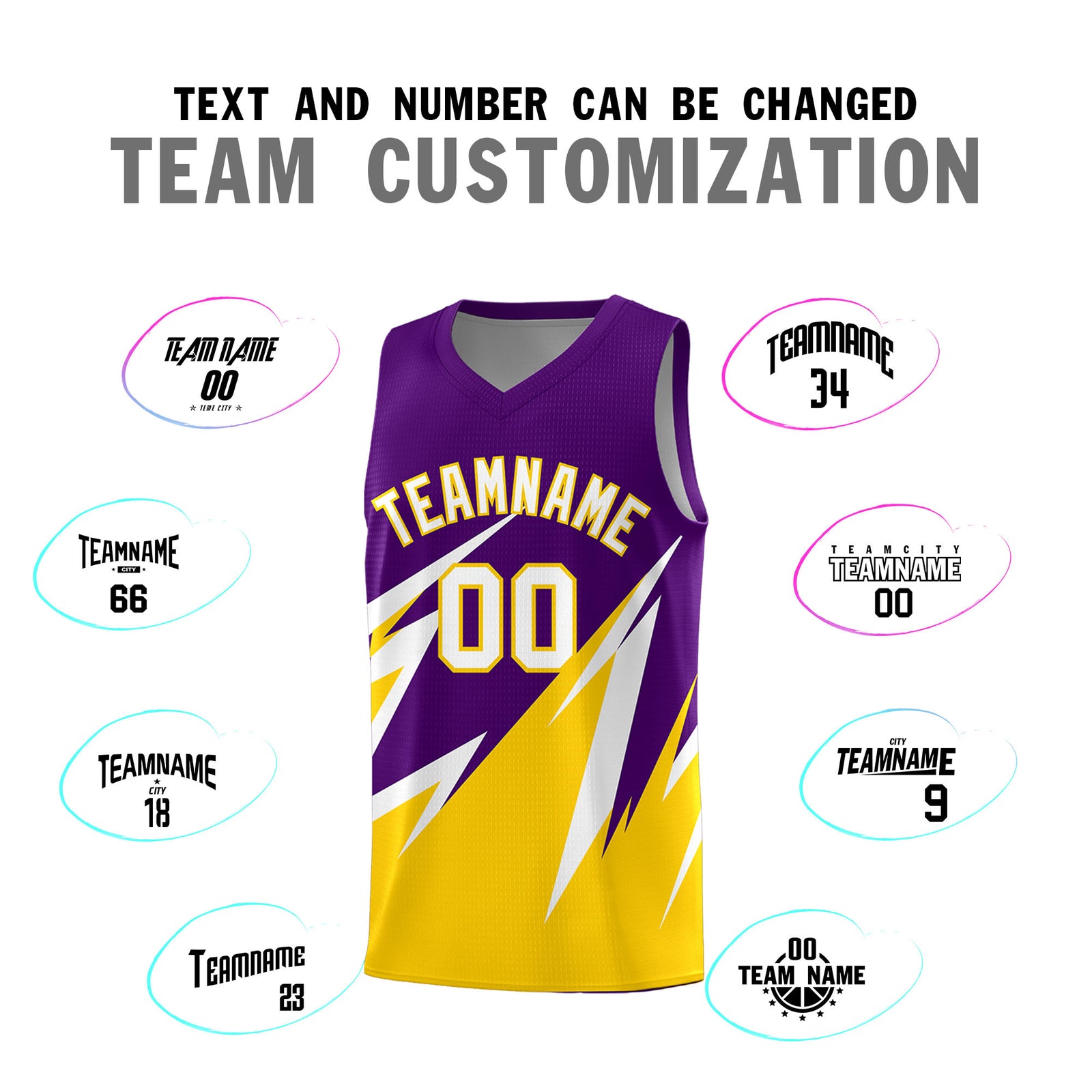 Custom Purple Abstract Mountain Pattern Sports Uniform Basketball Jersey