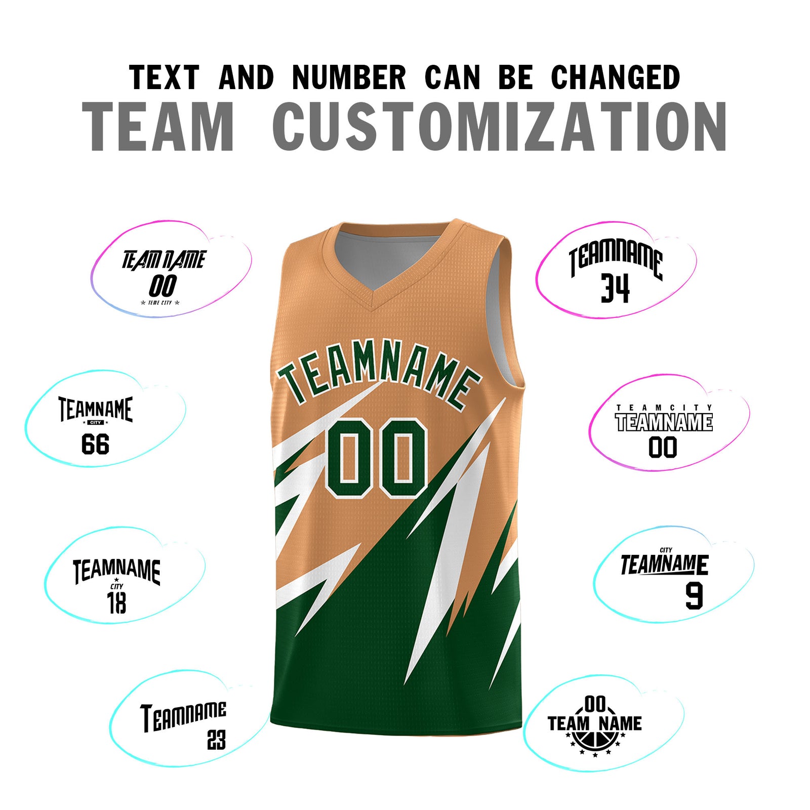 Custom Buckskin Brown Abstract Mountain Pattern Sports Uniform Basketball Jersey