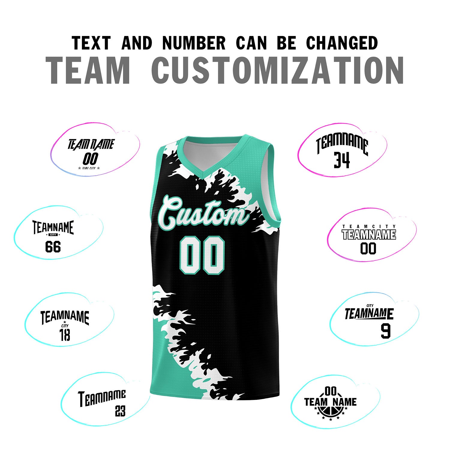 Custom Black Bright Green-White Sparkle Print Pattern Basketball Kits