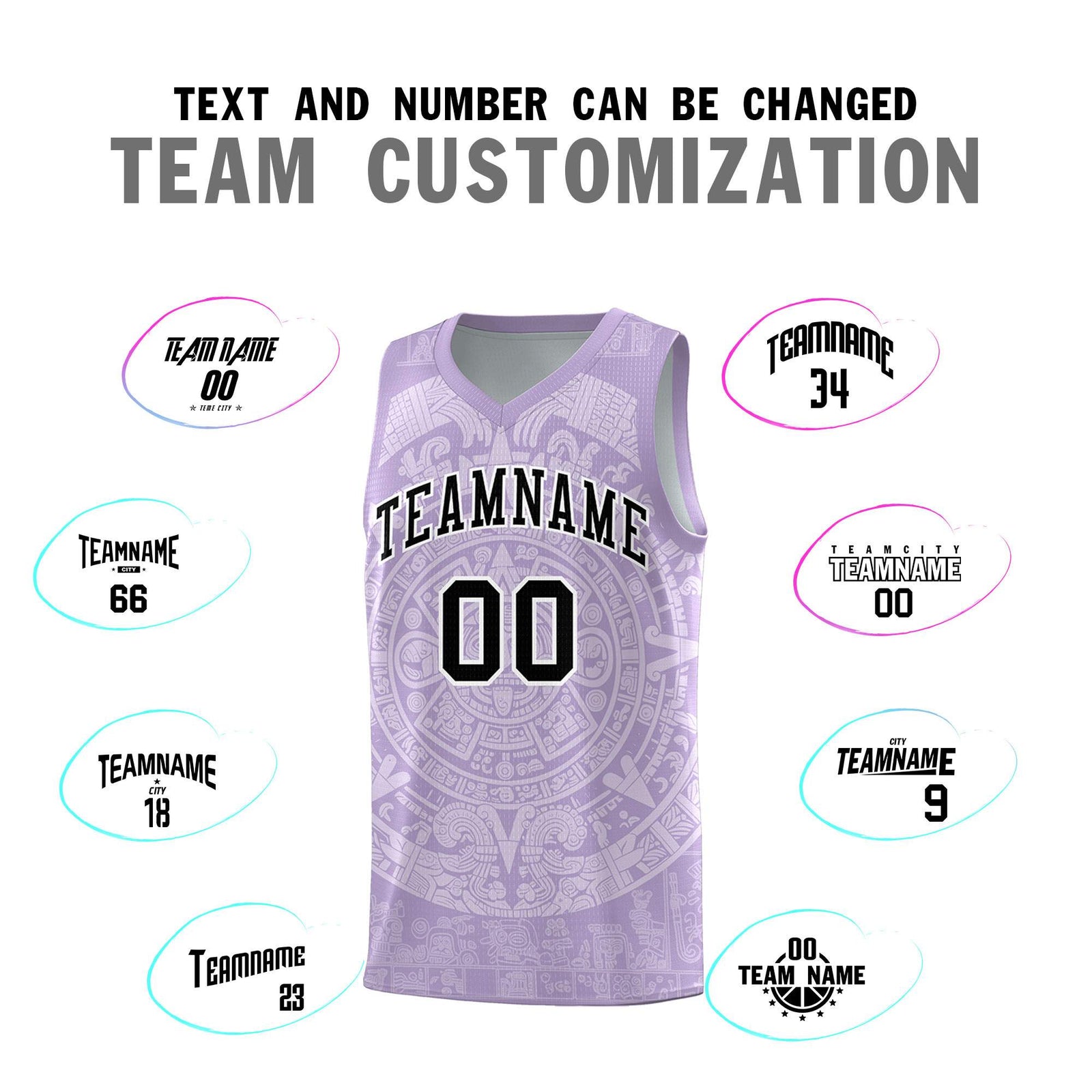 Custom Youth Basketball Jerseys White Aztec Sun Stone Personalized Uniform