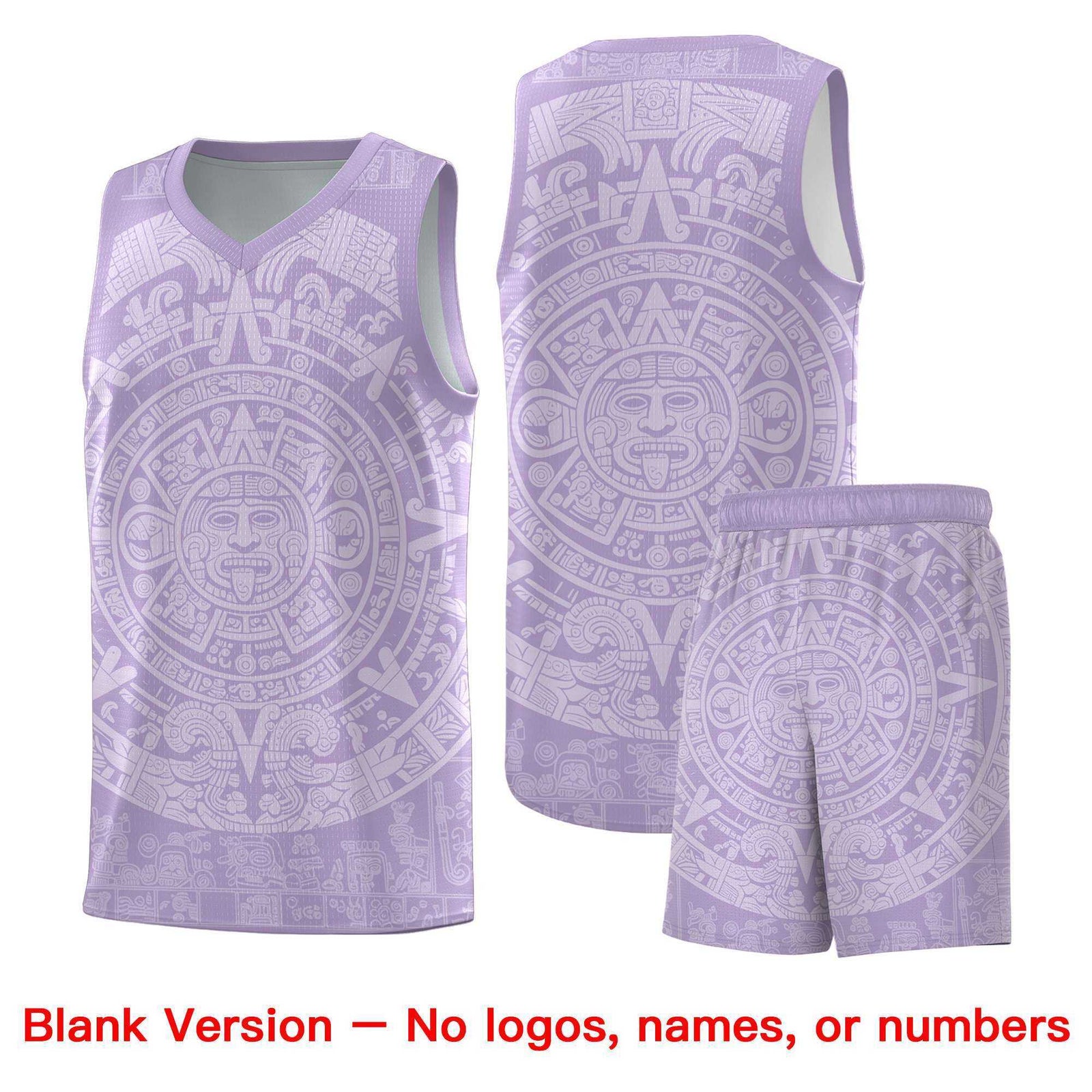 Custom Youth Basketball Jerseys White Aztec Sun Stone Personalized Uniform
