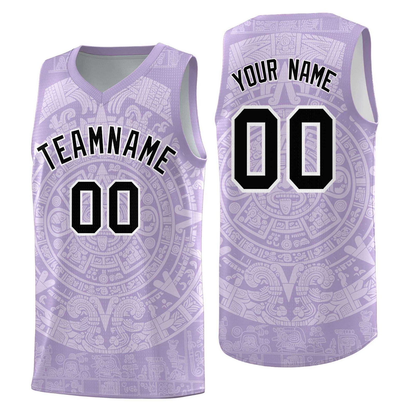 Custom Youth Basketball Jerseys White Aztec Sun Stone Personalized Uniform