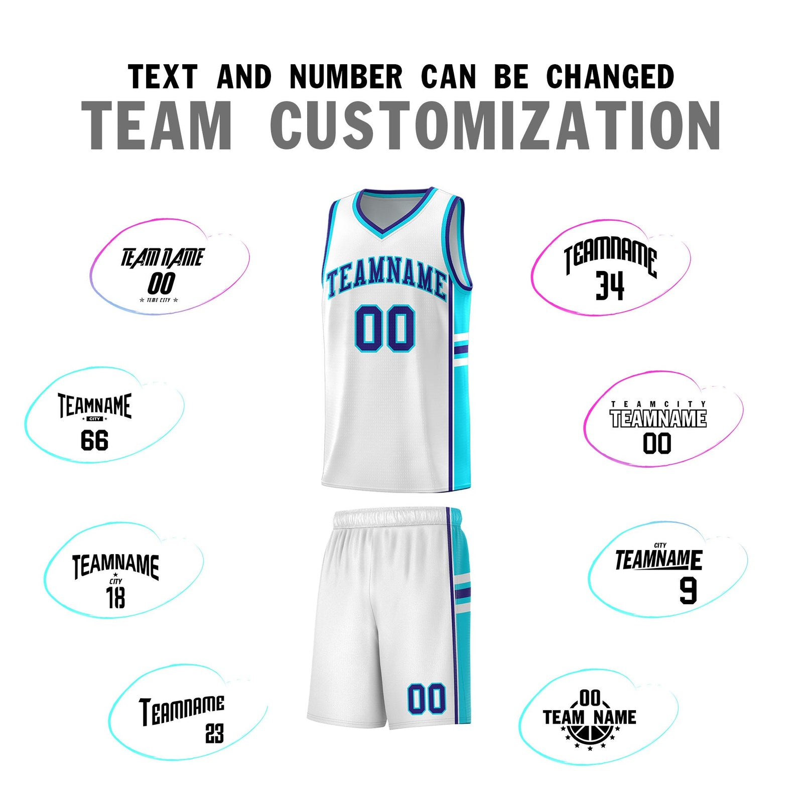 Custom Youth Basketball Jersey - White Royal Personalized Varsity Two-Tone Uniform