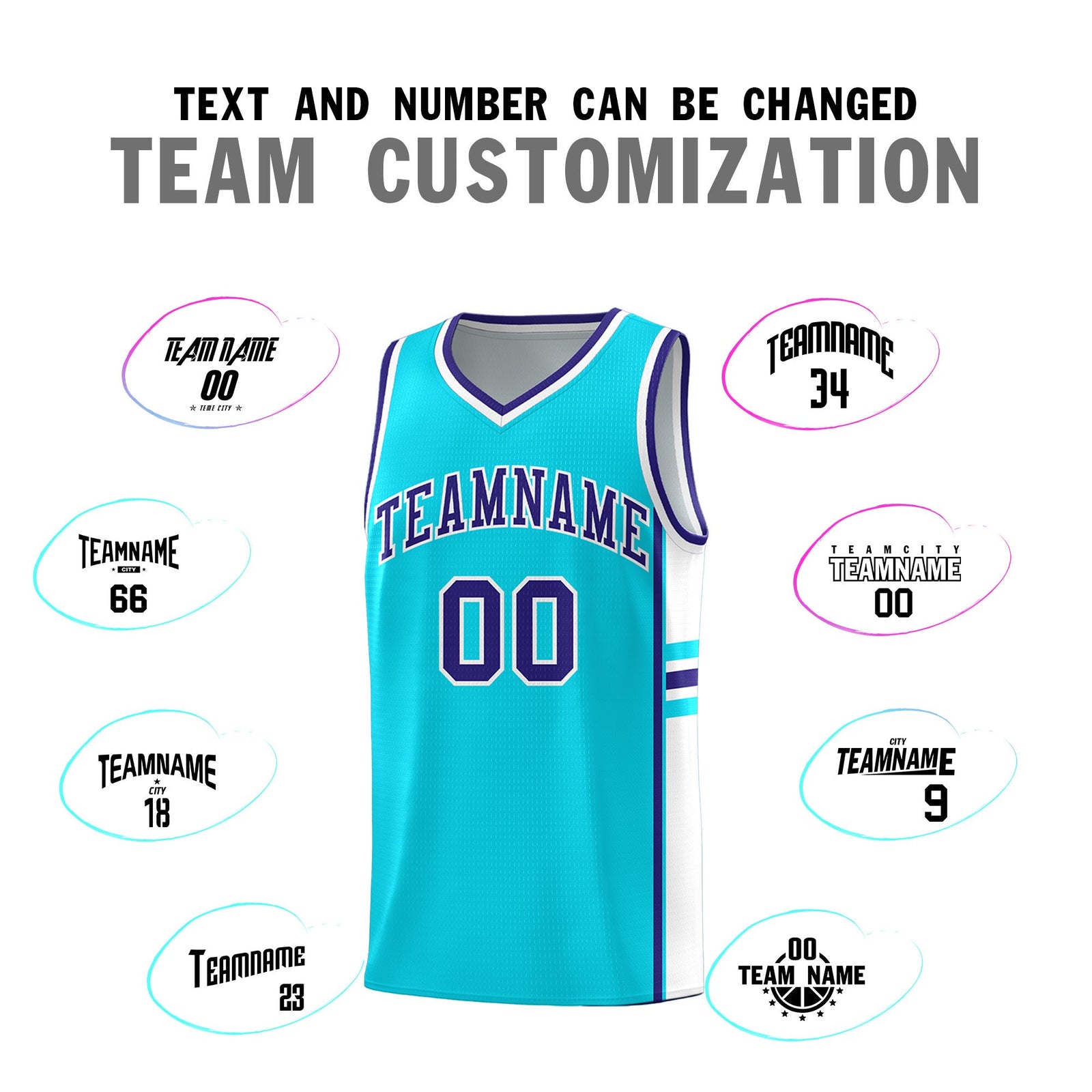 Custom Youth Basketball Jersey - Sky Blue White Two-Tone Classic Varsity Uniform