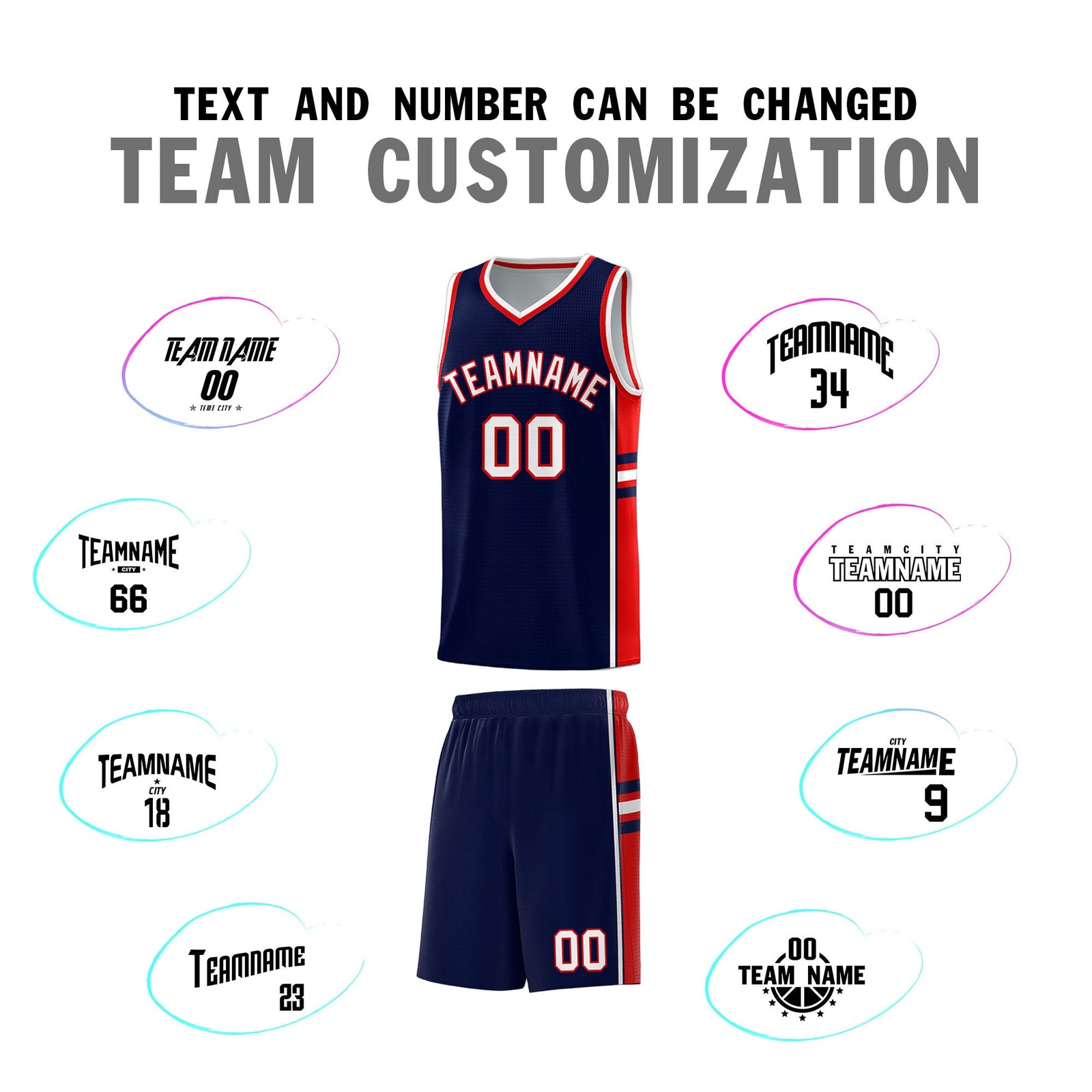 Custom Youth Basketball Jersey - Navy Red Two-Tone Varsity Jersey Set