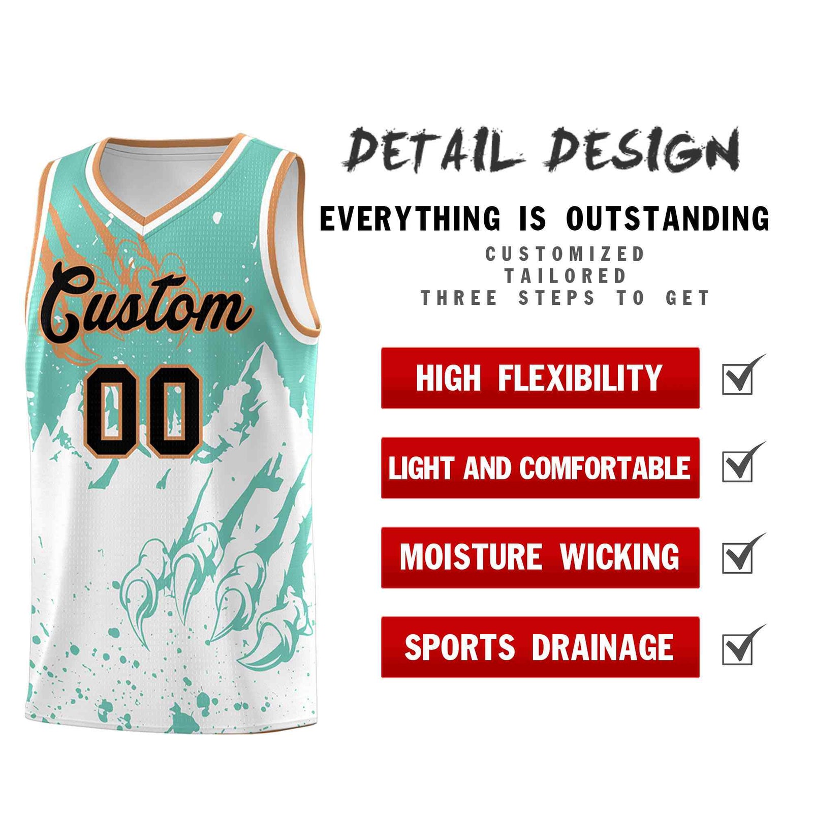 Custom Bright Green White Snow Mountain Beast Pattern Sports Uniform Basketball Jersey| KXKSHOP