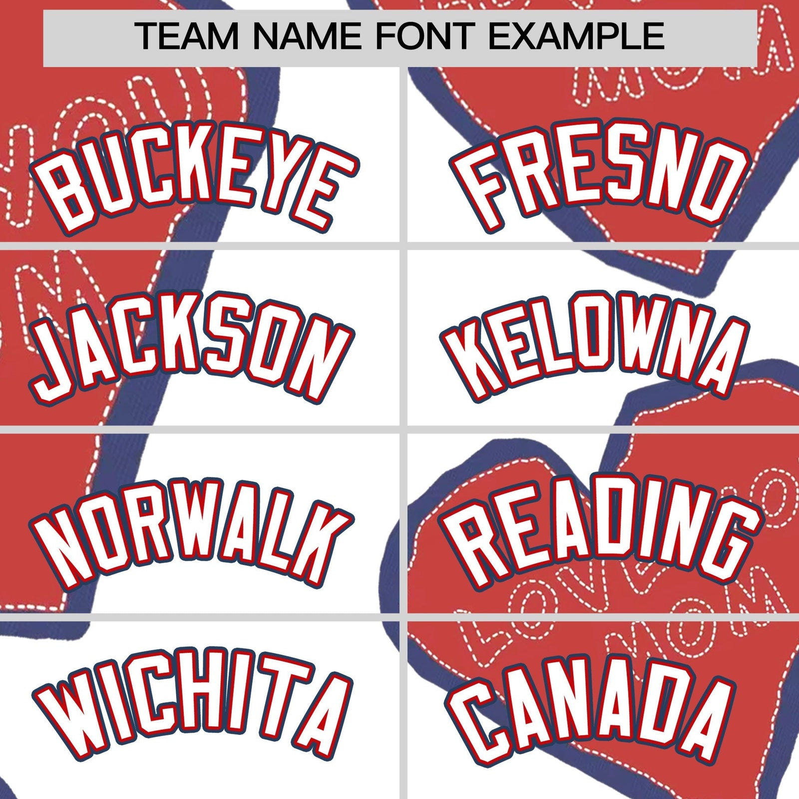Custom White Red Midnight Blue Mother's Day Style Graffiti Pattern Stretch Fabric Baseball Jersey| KXKSHOP
