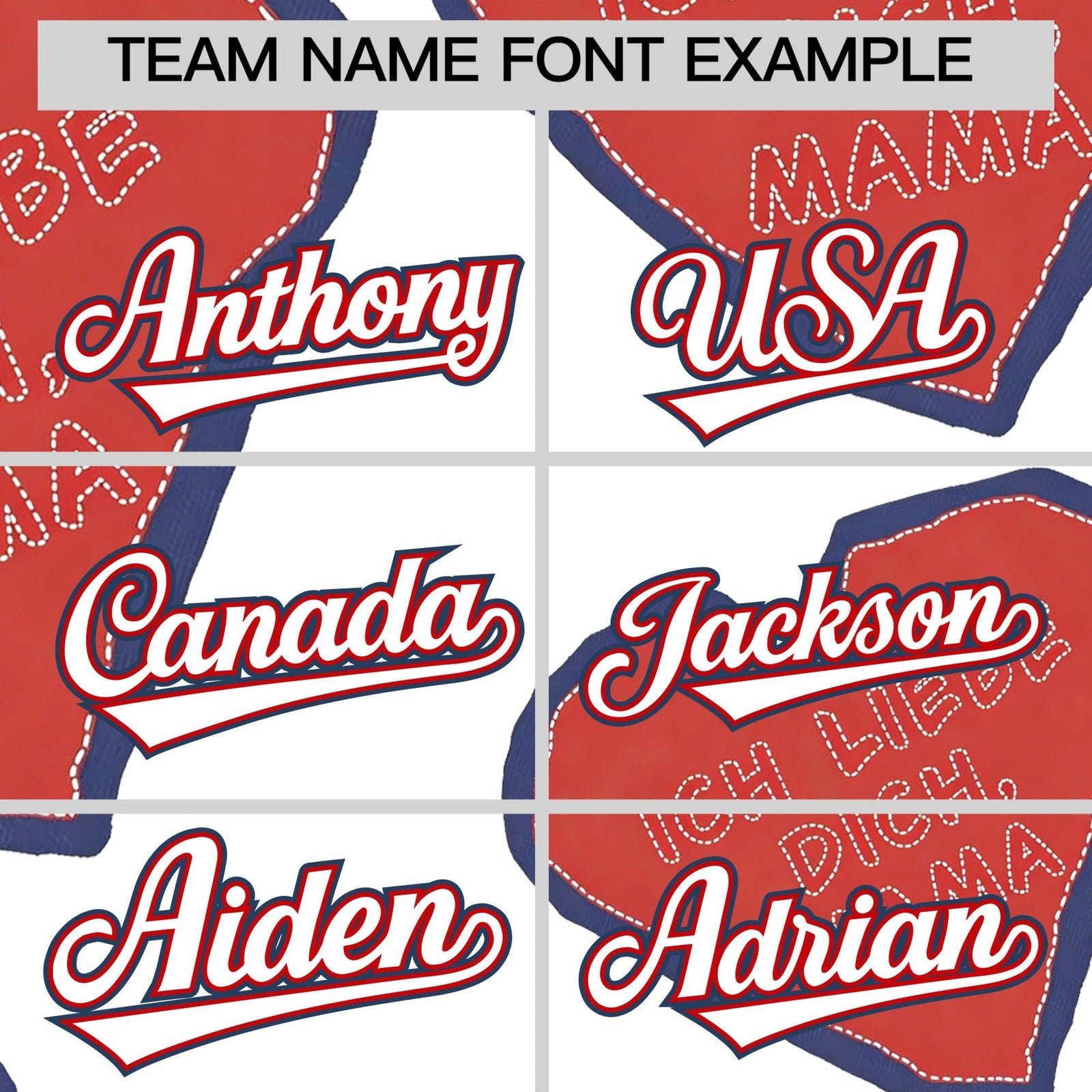 Custom White Red Midnight Blue Mother's Day Style Graffiti Pattern Stretch Fabric Baseball Jersey| KXKSHOP