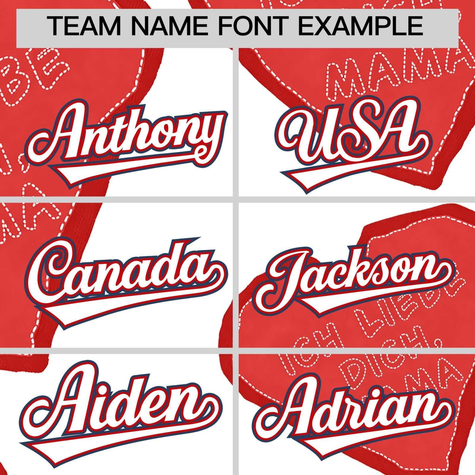 Custom White Red Mother's Day Style Graffiti Pattern Stretch Fabric Baseball Jersey| KXKSHOP