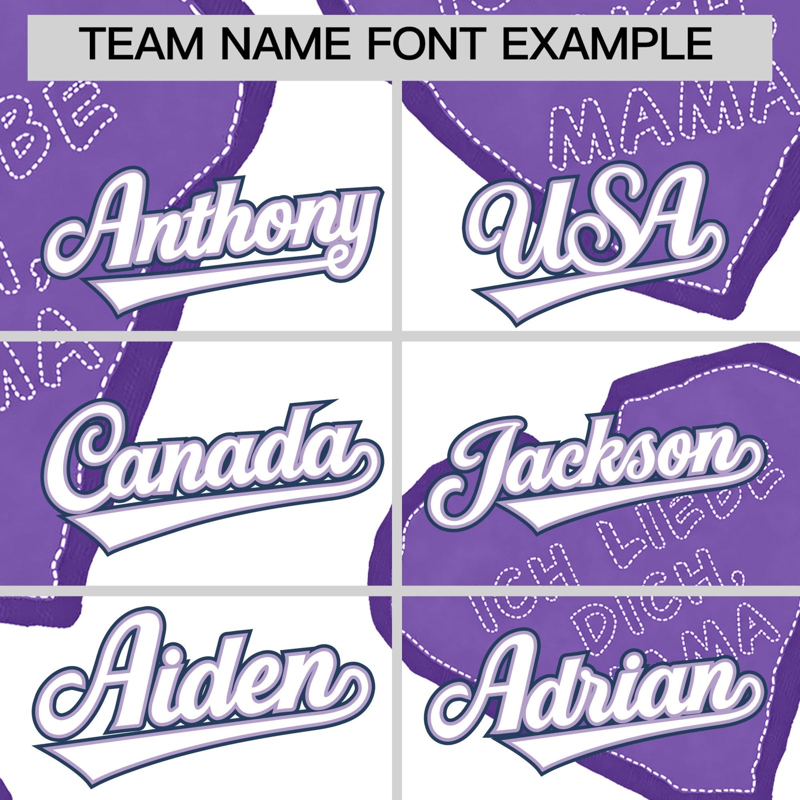 Custom White Light Purple Mother's Day Style Graffiti Pattern Stretch Fabric Baseball Jersey| KXKSHOP