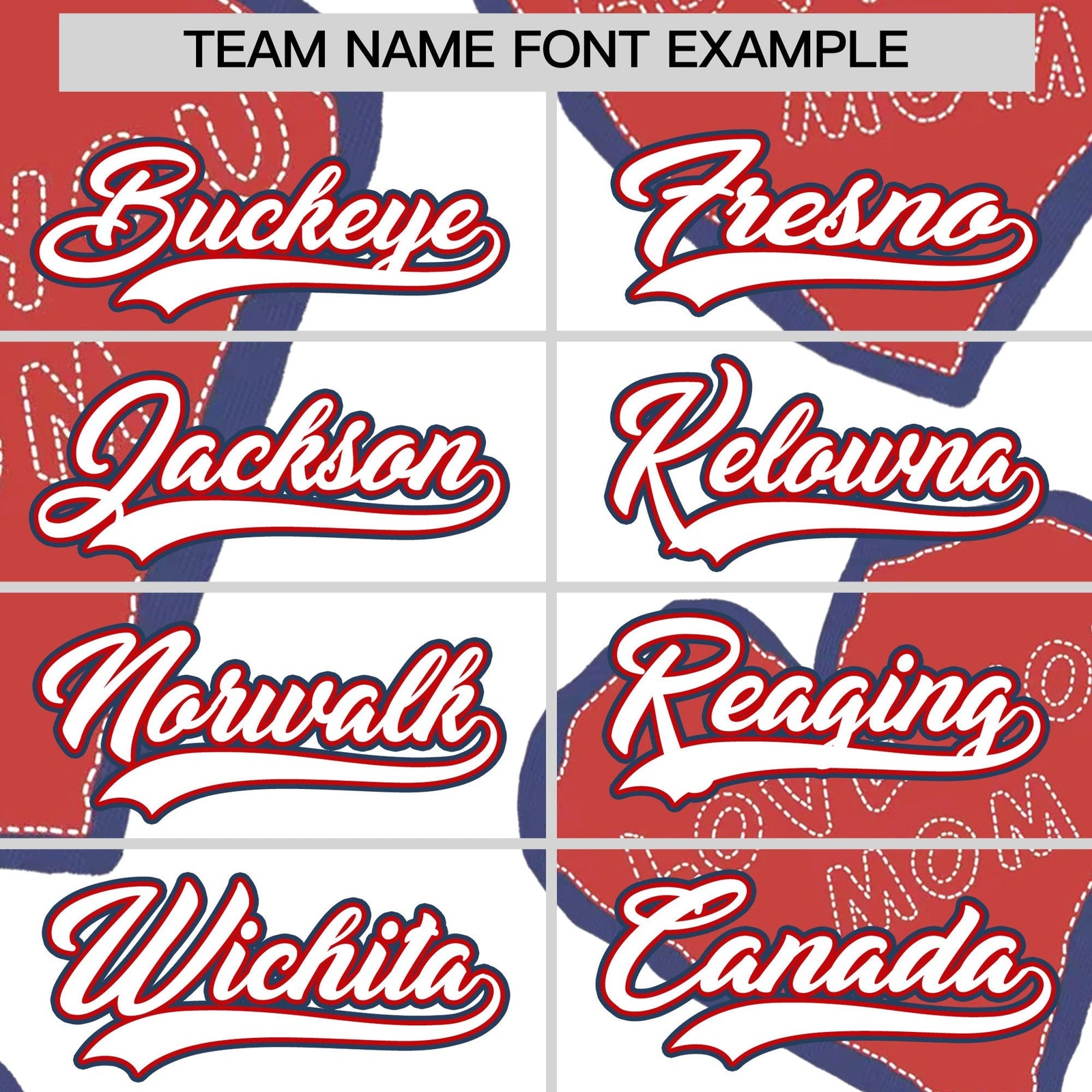 Custom White Red Midnight Blue Mother's Day Style Graffiti Pattern Stretch Fabric Baseball Jersey| KXKSHOP