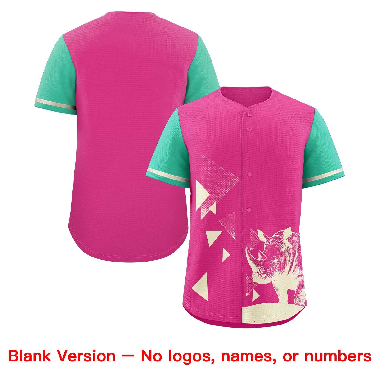 Custom Green Rose Red Raptor Series Raglan Sleeves Breathable Baseball Jersey