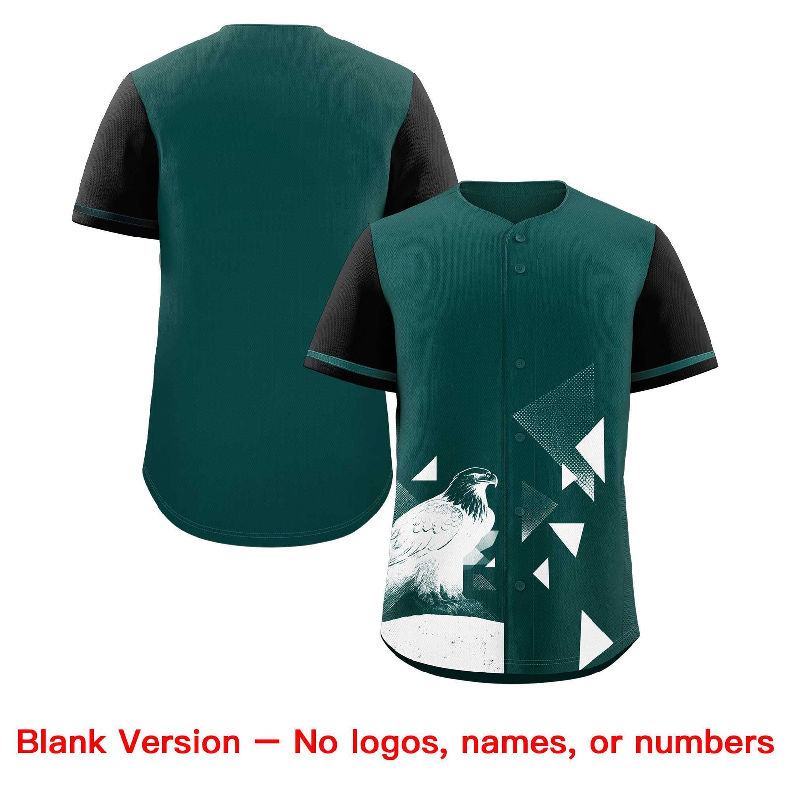 Custom Black Midnight Green Raptor Series Raglan Sleeves Lightweight Baseball Jersey