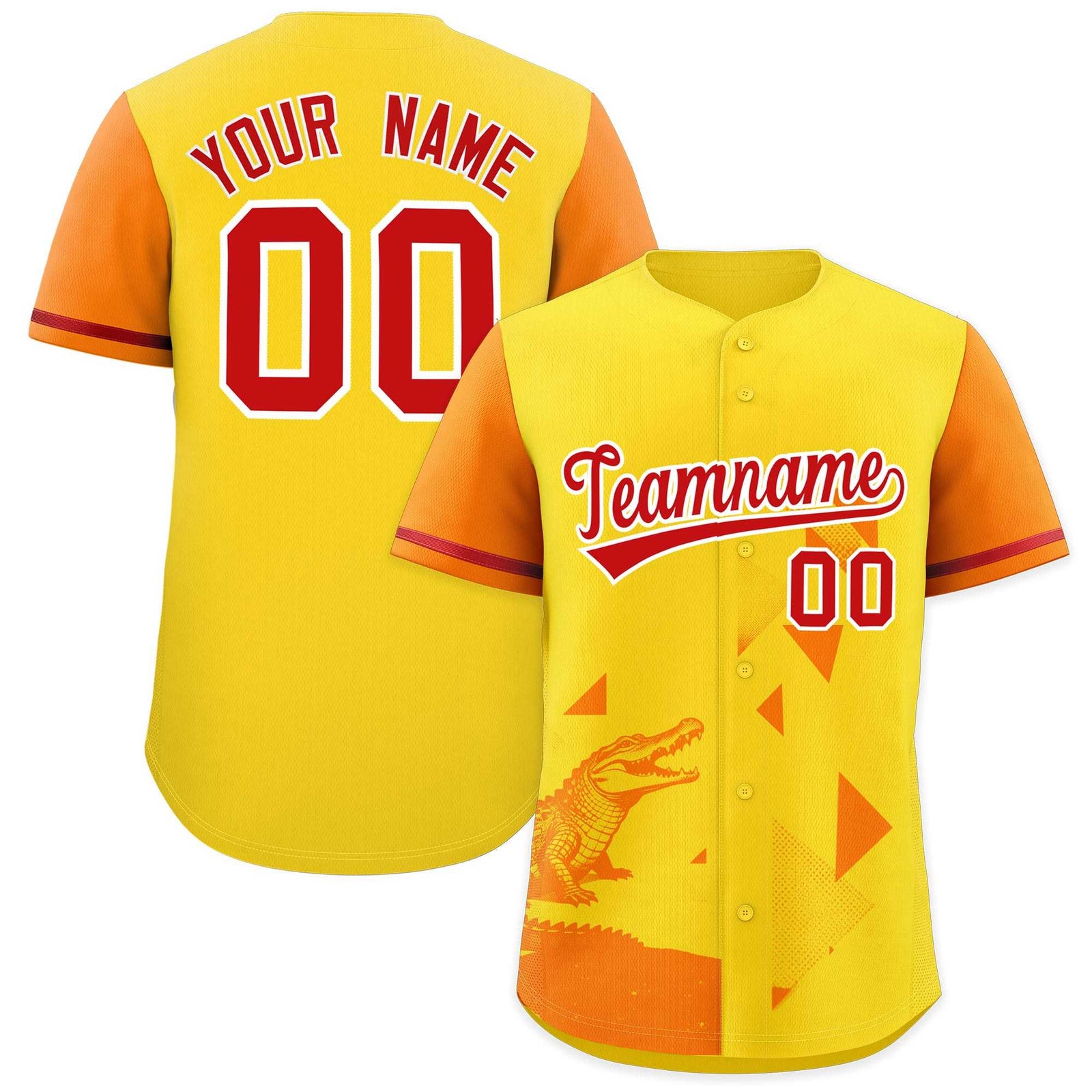 Custom Orange Gold Raptor Series Raglan Sleeves Casual Sports Baseball Jersey |KXKSHOP