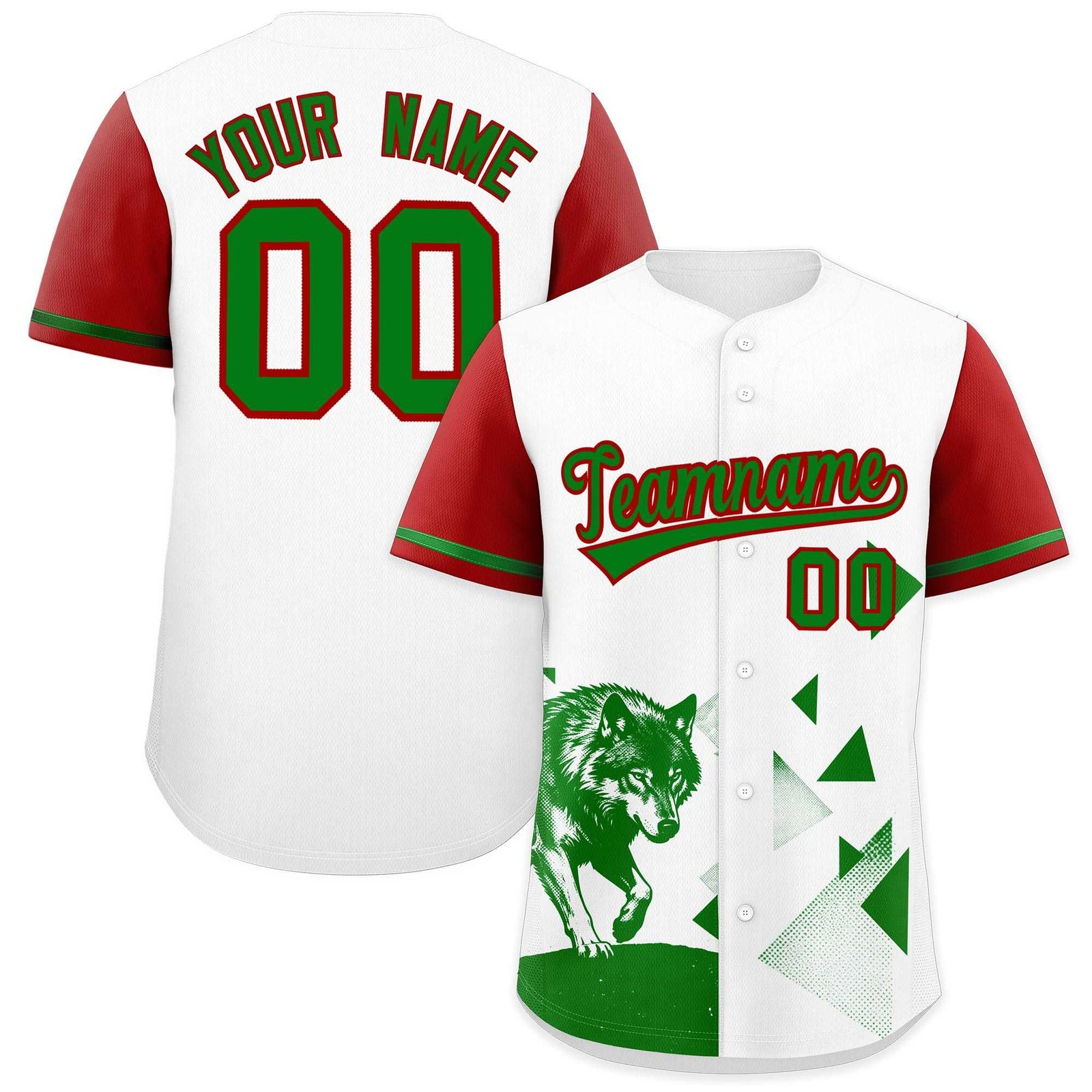 Custom Red White Raptor Series Raglan Sleeves Drapable Baseball Jersey |KXKSHOP