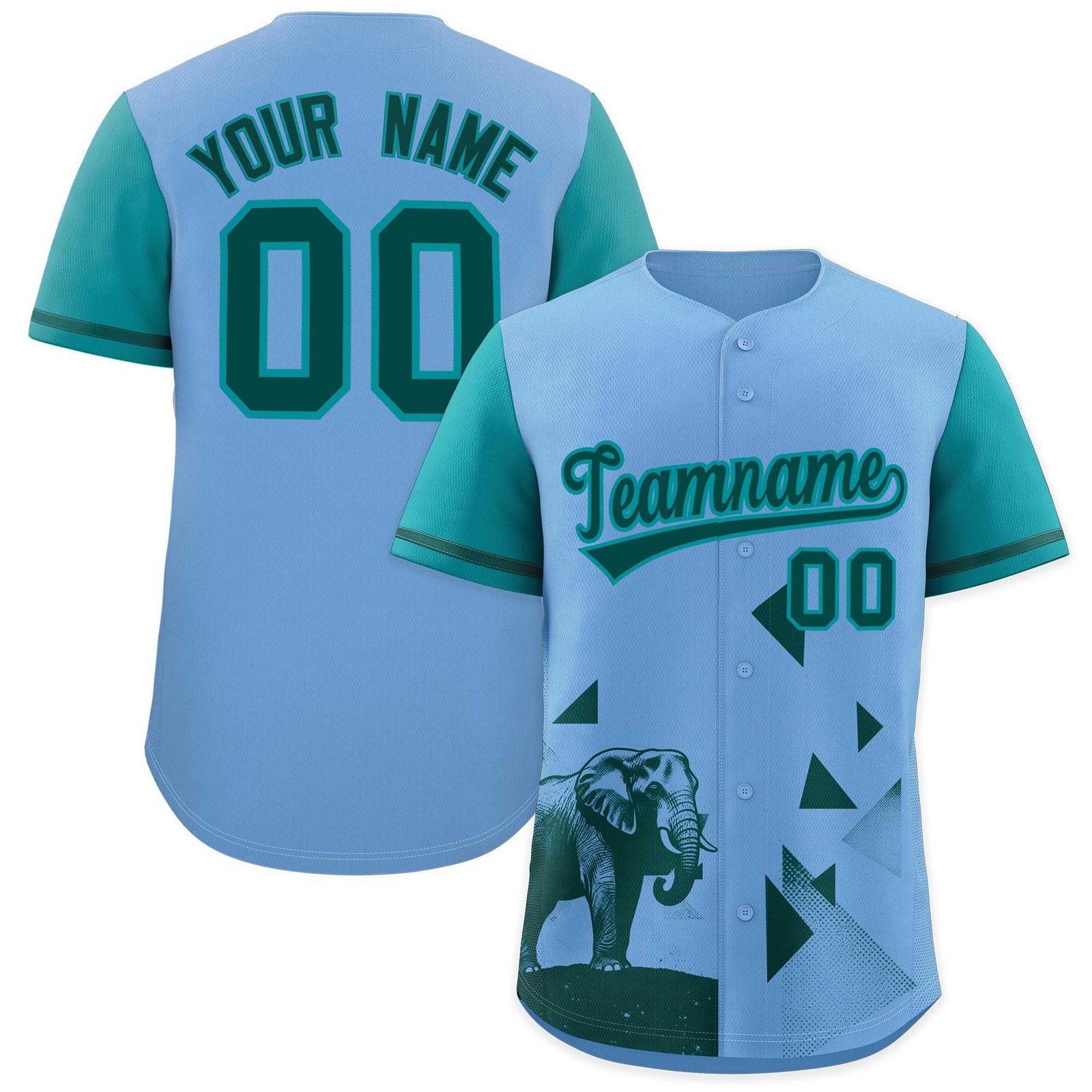 Custom Aqua Light Blue Raptor Series Raglan Sleeves Casual Sports Baseball Jersey |KXKSHOP