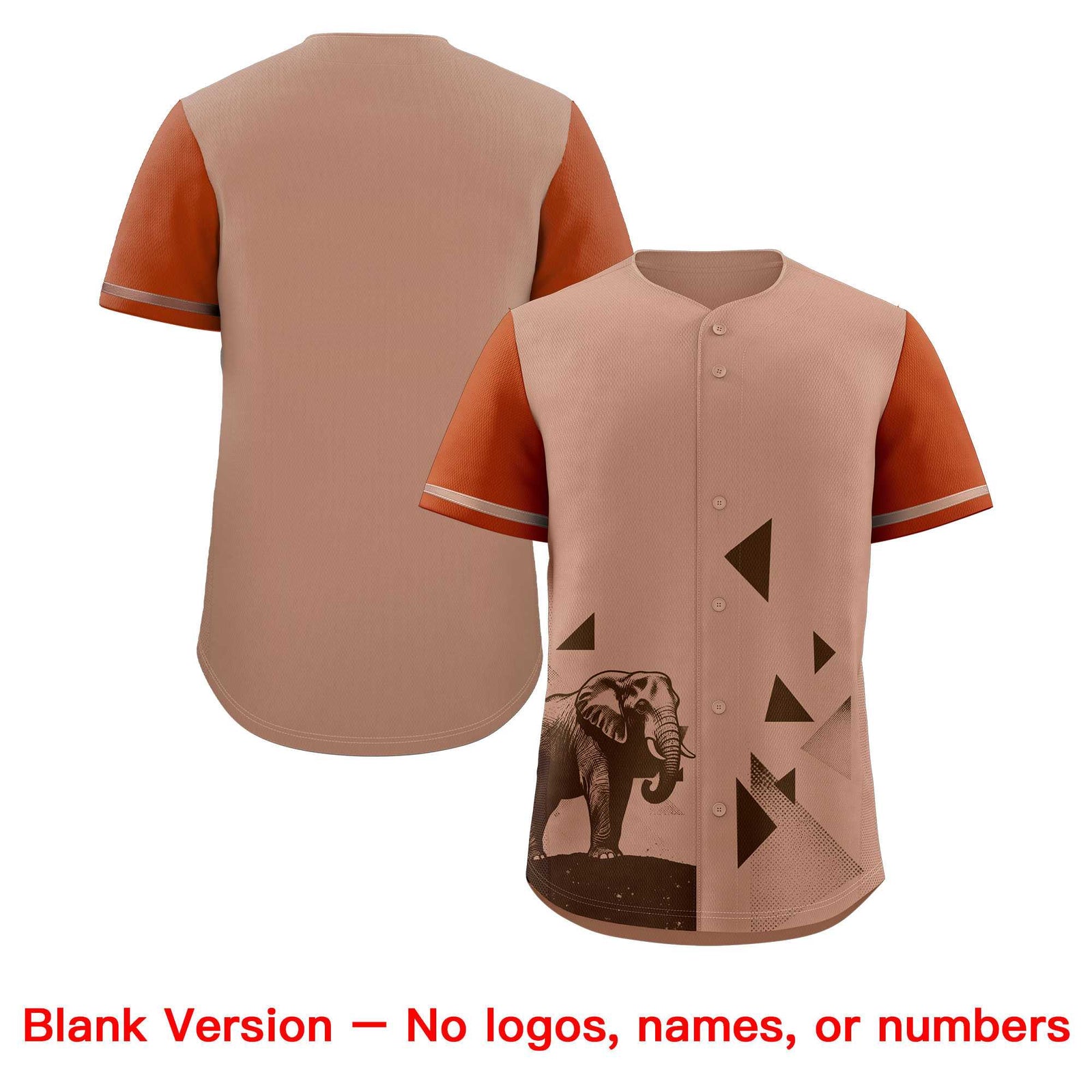 Custom Dark Orange Coffee Raptor Series Raglan Sleeves Hip Hop Baseball Jersey |KXKSHOP