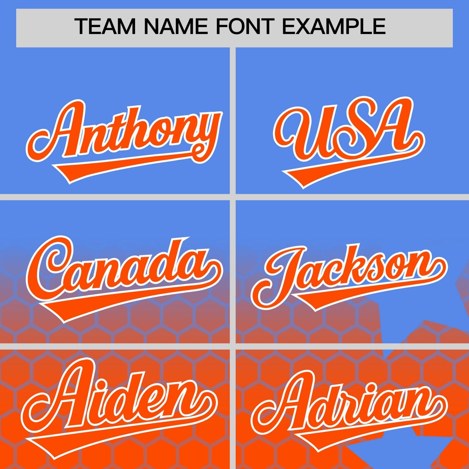 Custom Powder Blue Orange White Rising Stars Series Gradient Fashion Baseball Jersey| KXKSHOP