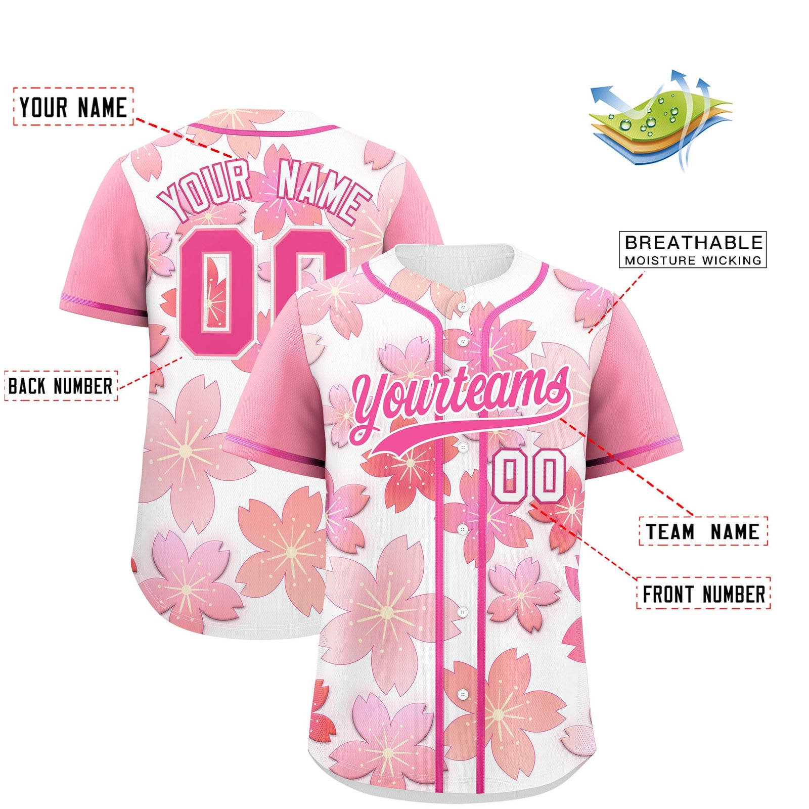 Custom White Gradient Fashion Elastic Baseball Jersey| KXKSHOP
