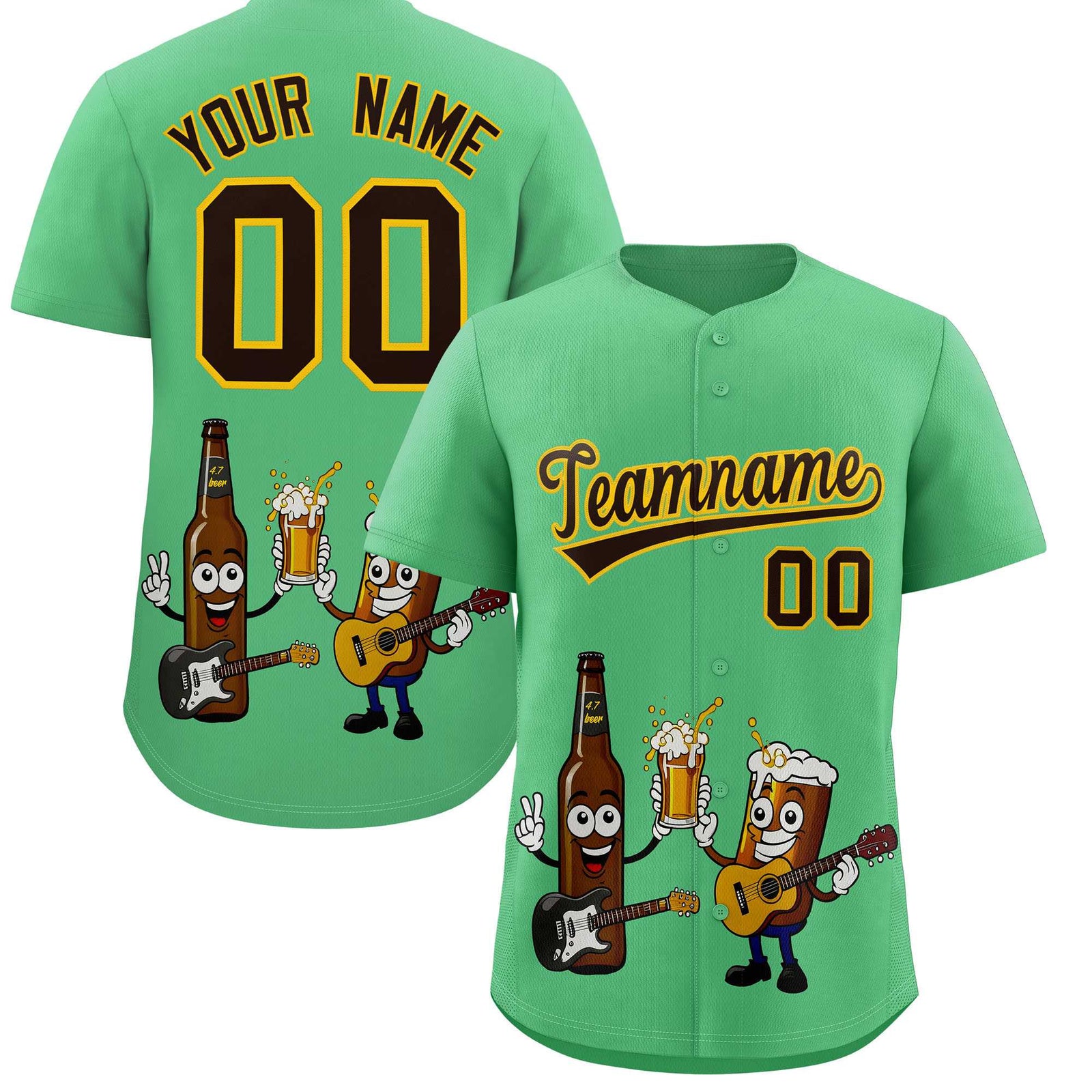 Custom Neon Green Personalized Team Shirts for Parties & Training | KXKSHOP