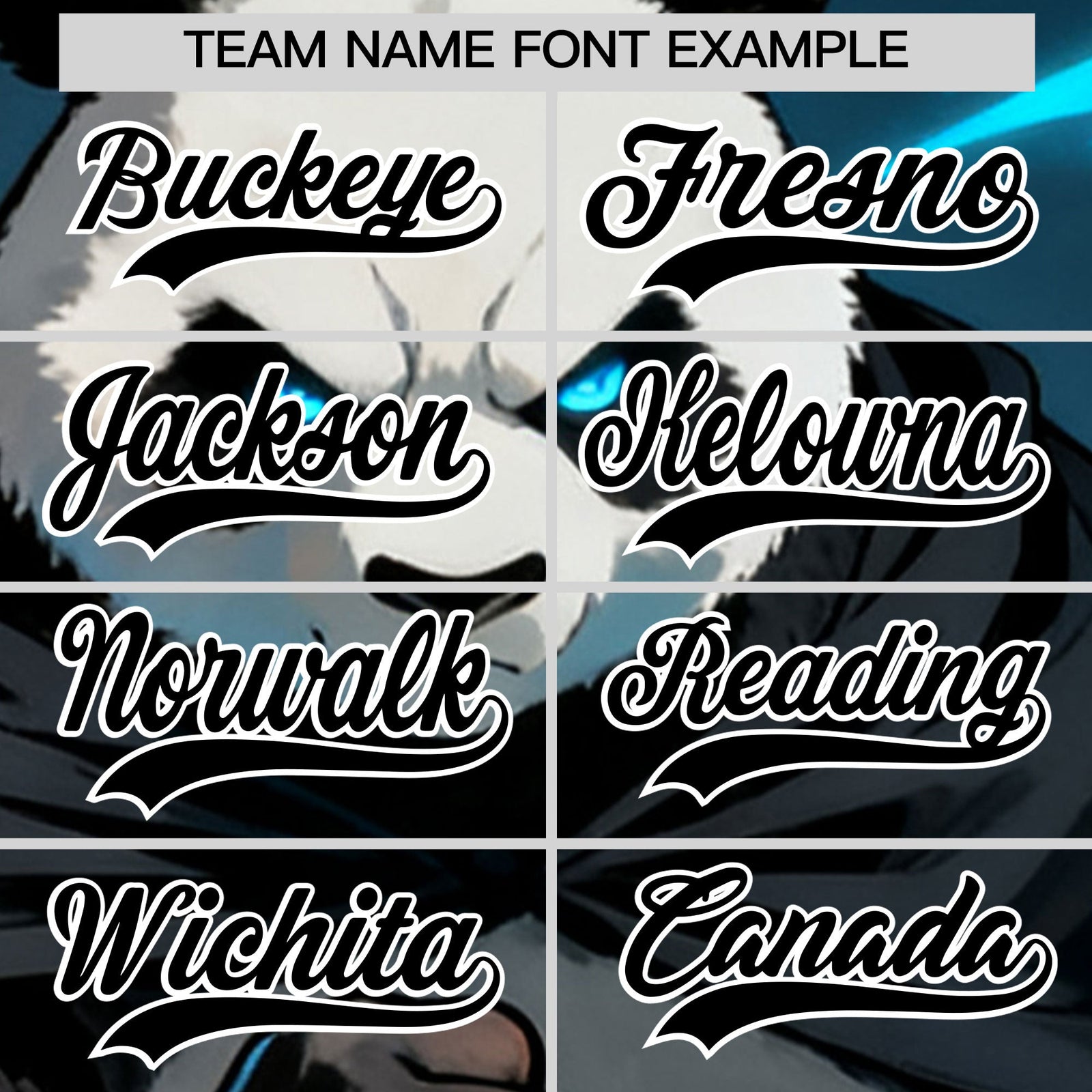 Custom Black White Panda Animal Series Personalization Graffiti Pattern Baseball Jersey| KXKSHOP
