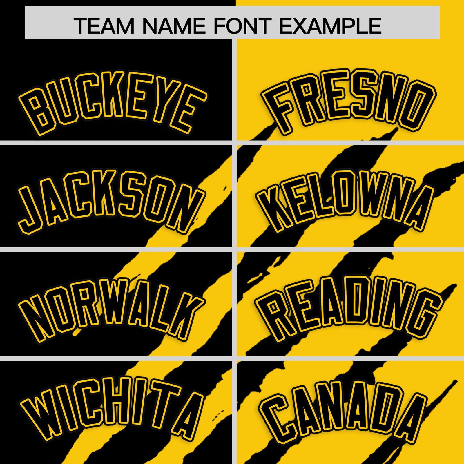 Custom Black Gold Split Tiger Claw Scratch Pattern Baseball Jersey