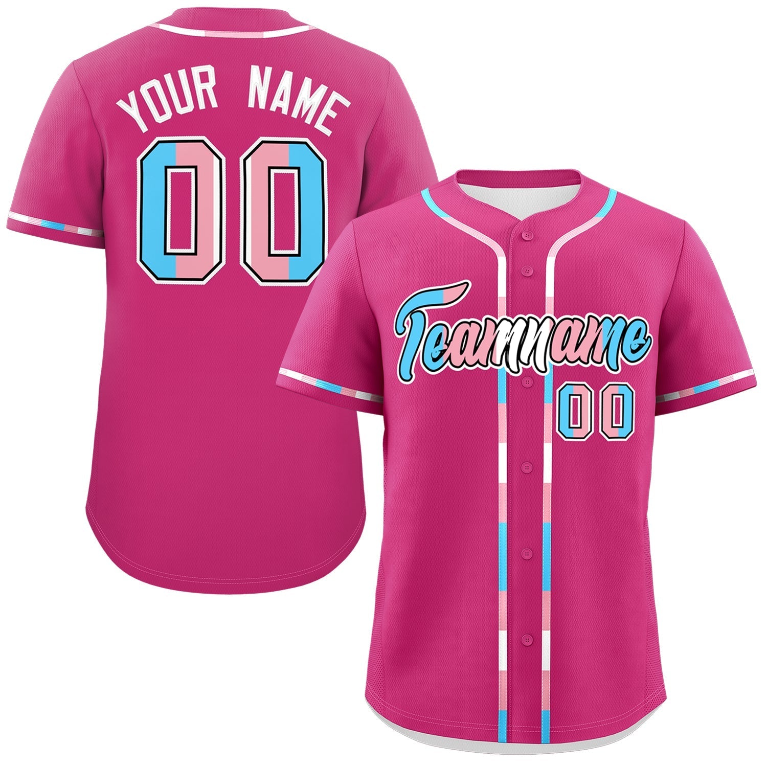 Custom Rose Red Transgender For Pride Month Classic Style Baseball Jersey| KXKSHOP