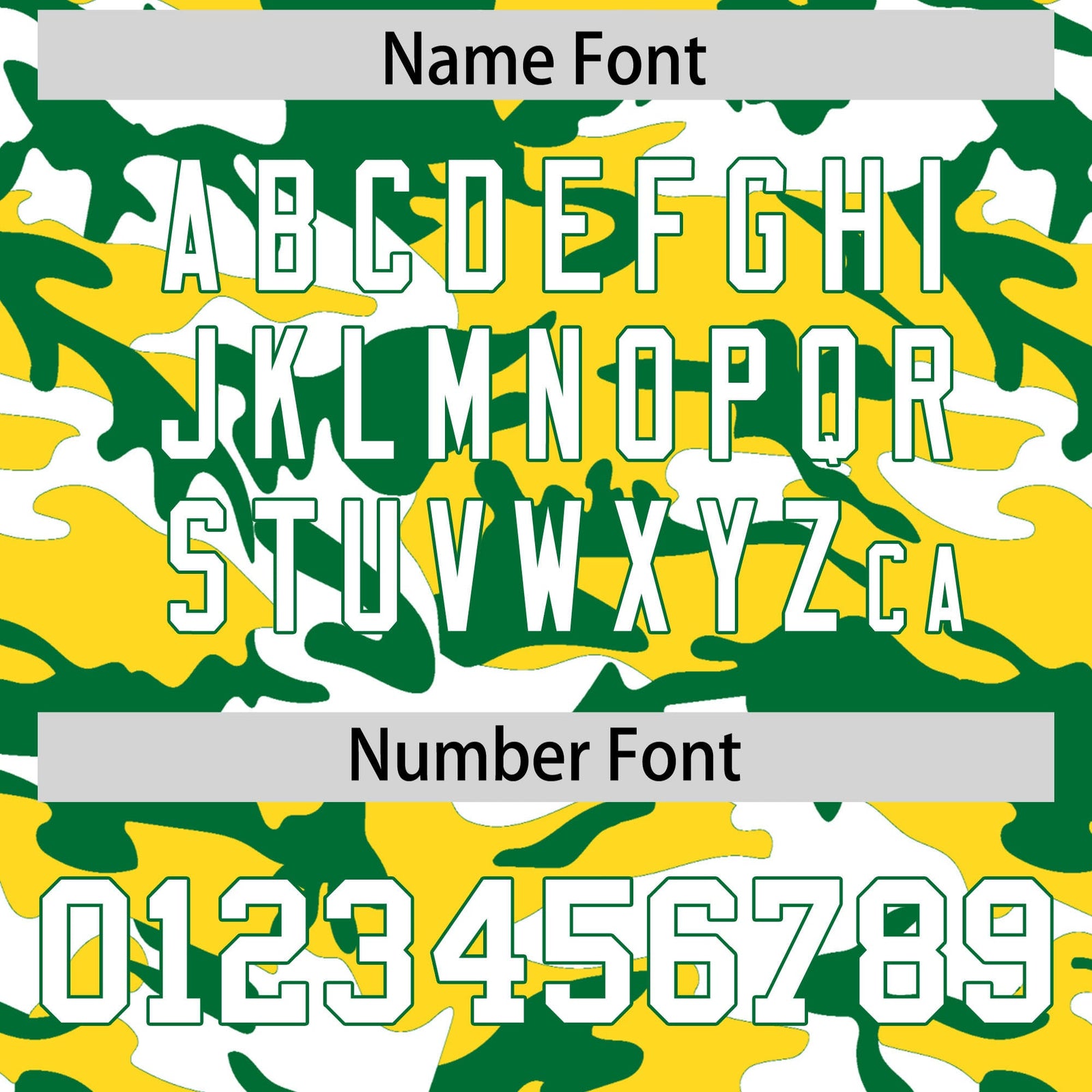 Custom Gold Kelly Green White Camo Gradient Fashion Baseball Jersey | Perfect for Training,Sublimation Printed & Stitched,Add Name and Numbern,Perfect for Teams | KXKSHOP