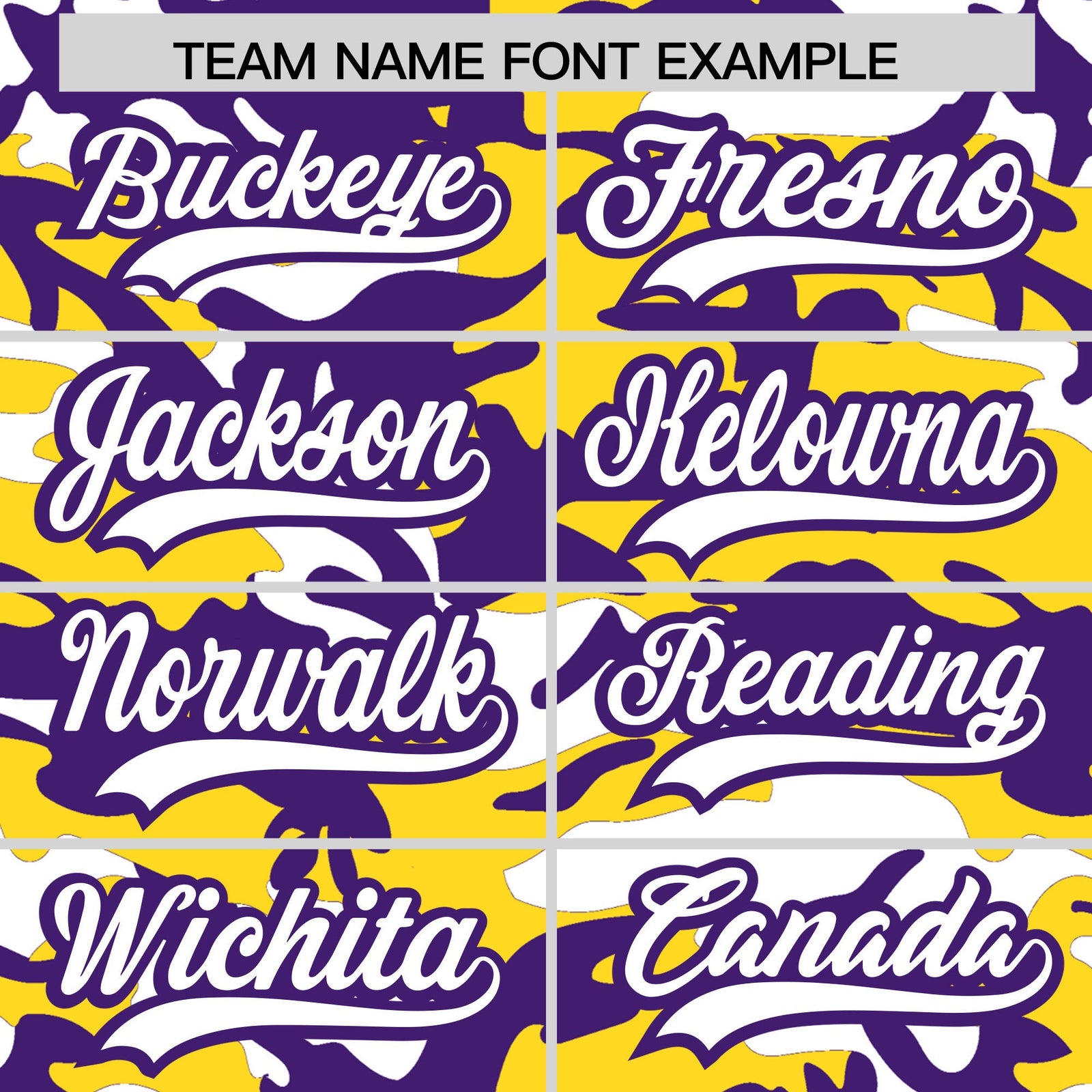 Custom Gold Purple White Camo Gradient Fashion Baseball Jersey | Perfect for Training,Sublimation Printed & Stitched,Add Name and Numbern,Perfect for Teams | KXKSHOP