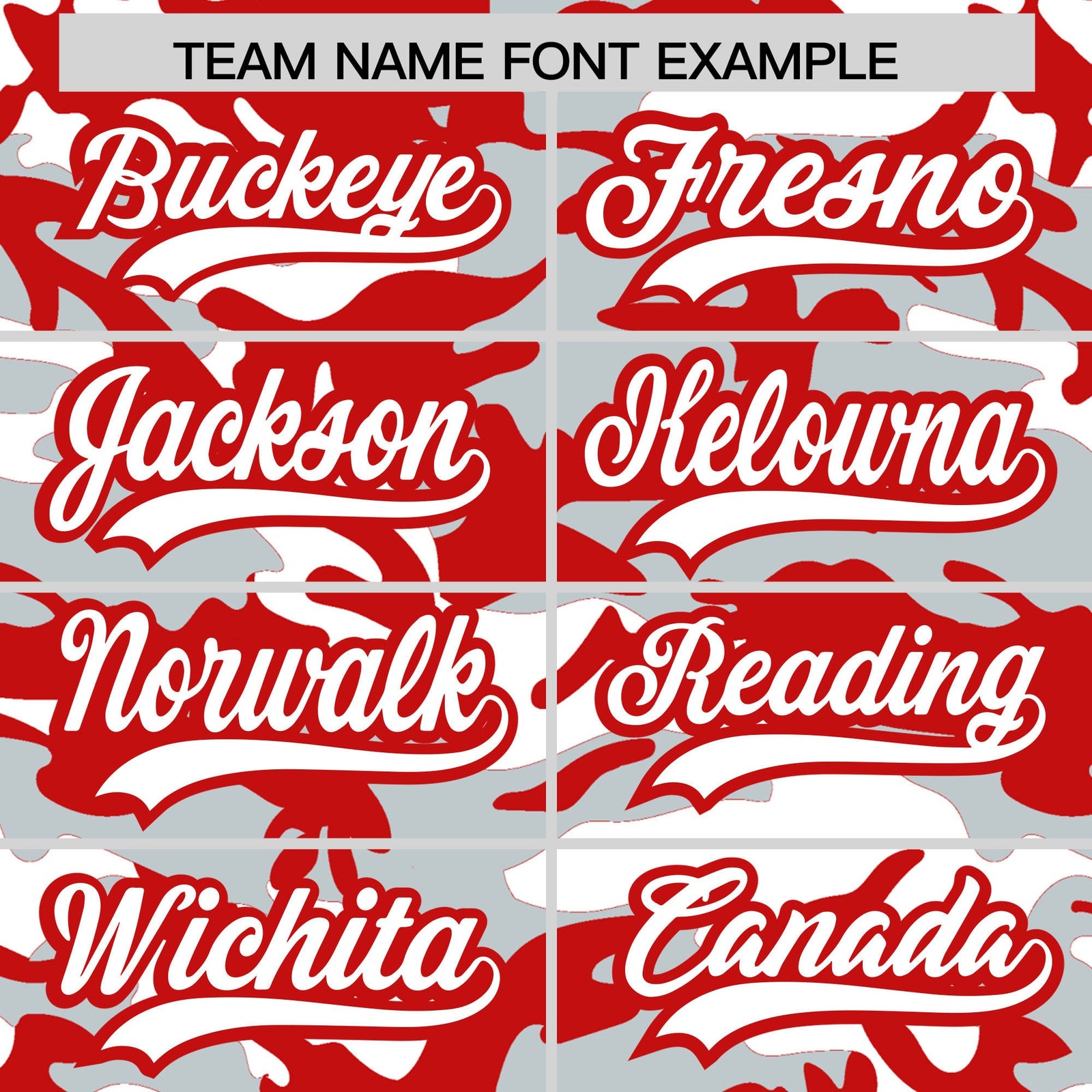 Custom Silver Red White Camo Gradient Fashion Baseball Jersey | Perfect for Training,Sublimation Printed & Stitched,Add Name and Numbern,Perfect for Teams | KXKSHOP