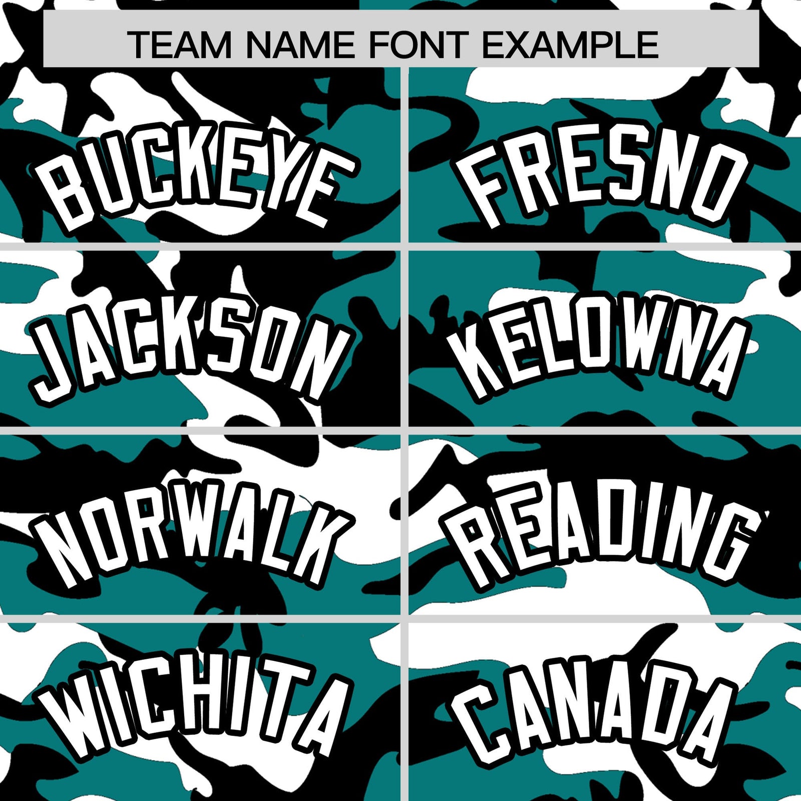 Custom Teal Black White Camo Gradient Fashion Baseball Jersey | Perfect for Training,Sublimation Printed & Stitched,Add Name and Numbern,Perfect for Teams | KXKSHOP