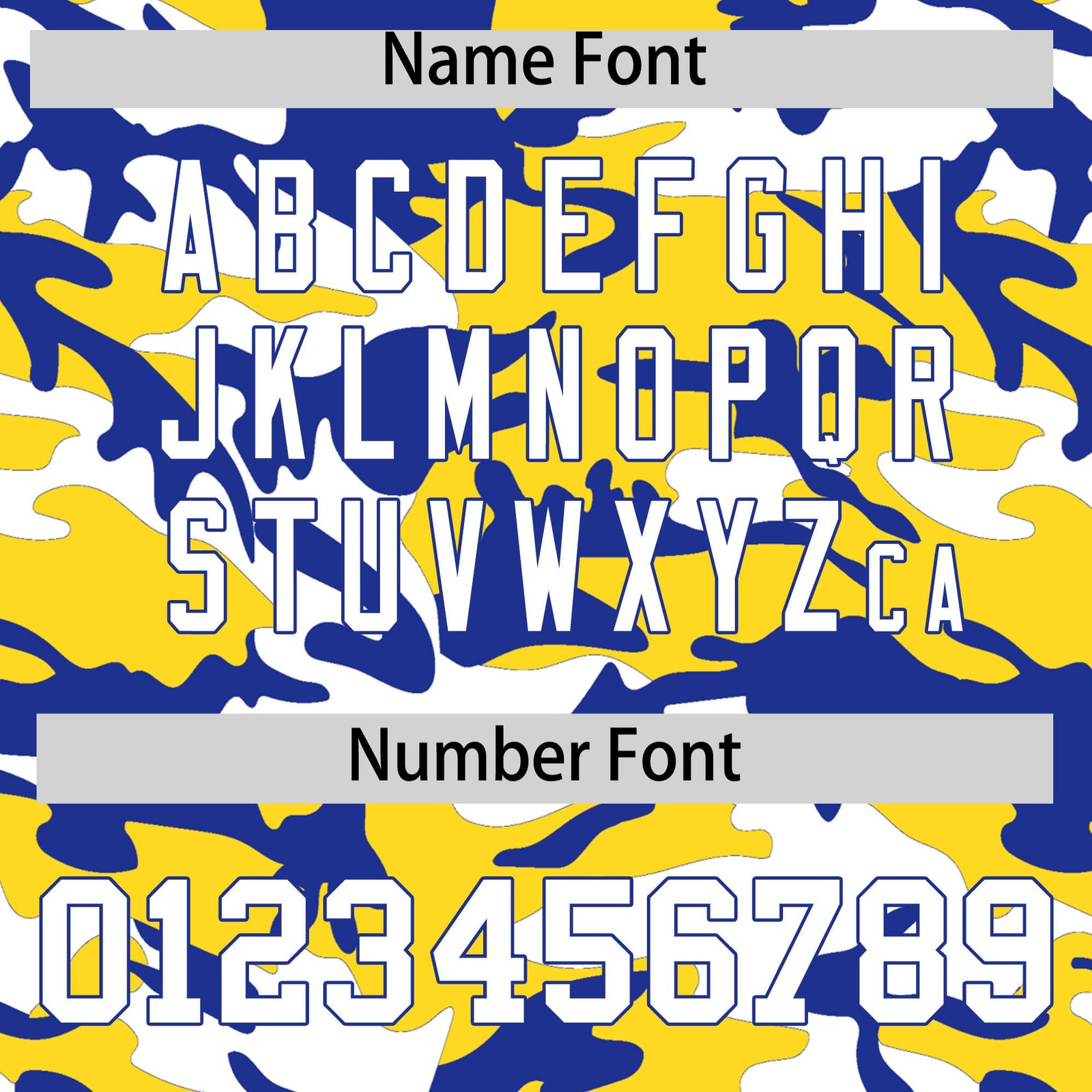 Custom Gold Royal Blue White Camo Gradient Fashion Baseball Jersey | Perfect for Training,Sublimation Printed & Stitched,Add Name and Numbern,Perfect for Teams | KXKSHOP