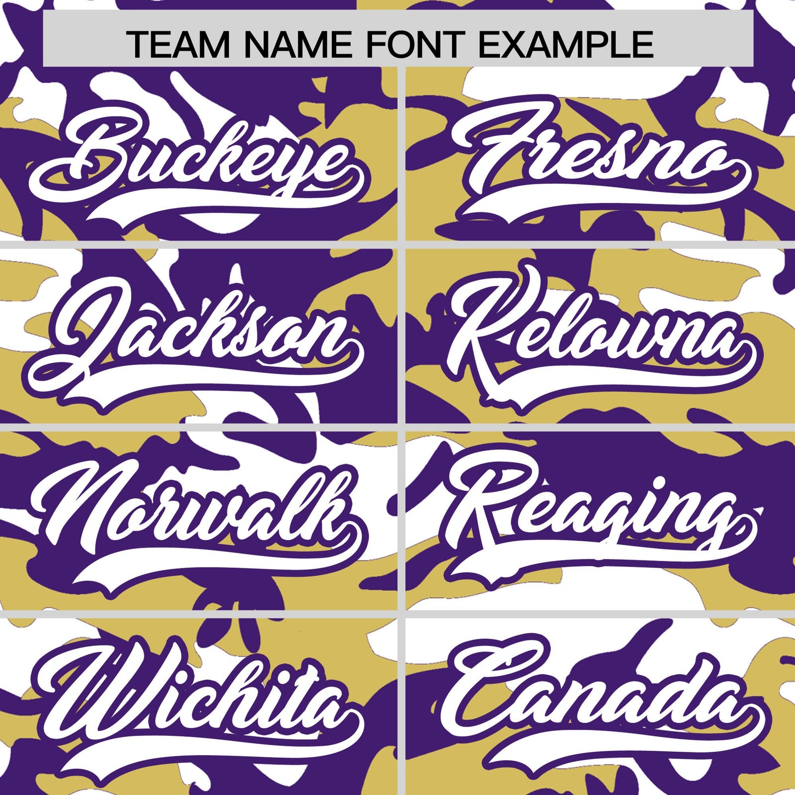 Custom Old Gold Purple White Camo Gradient Fashion Baseball Jersey | Perfect for Training,Sublimation Printed & Stitched,Add Name and Numbern,Perfect for Teams | KXKSHOP