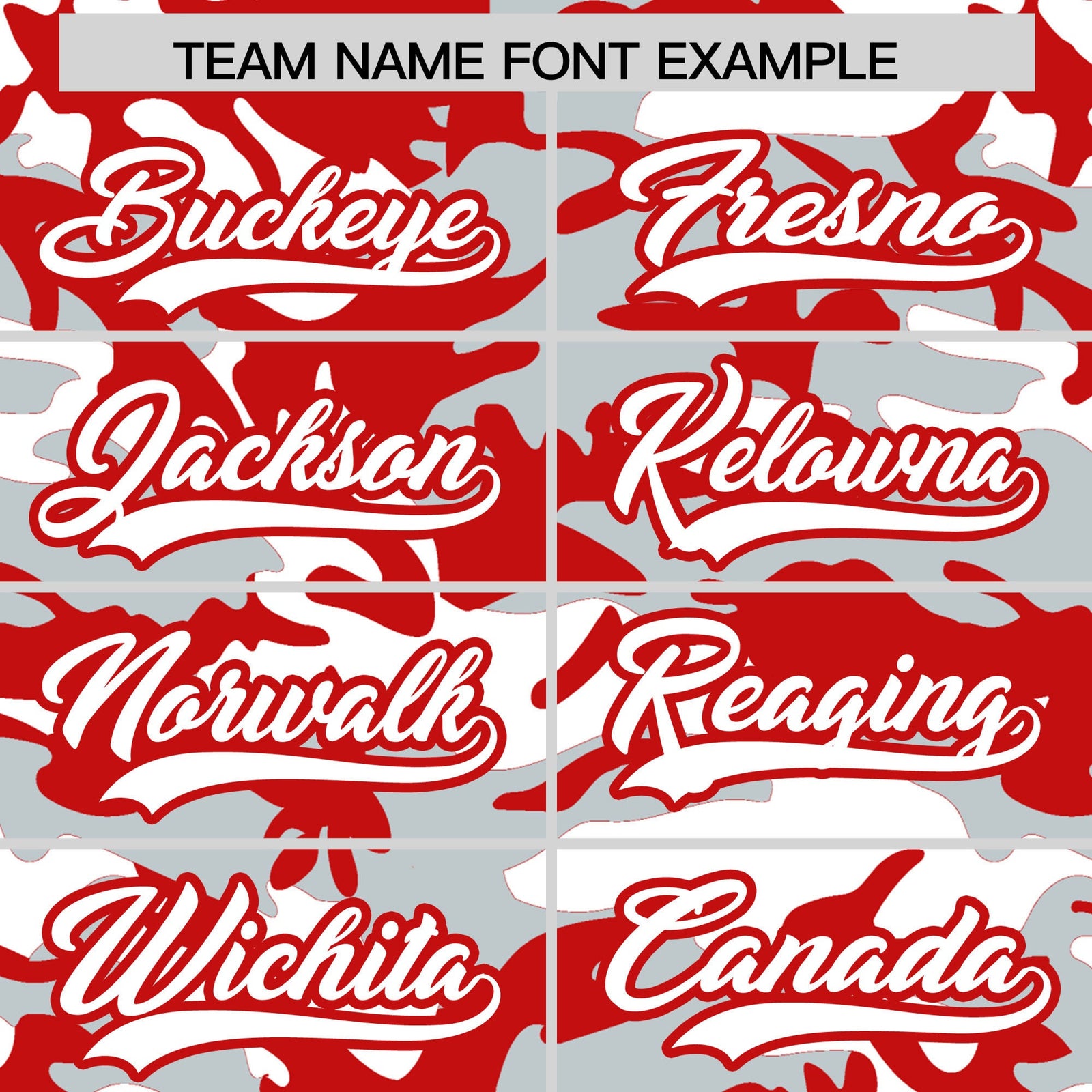 Custom Silver Red White Camo Gradient Fashion Baseball Jersey | Perfect for Training,Sublimation Printed & Stitched,Add Name and Numbern,Perfect for Teams | KXKSHOP