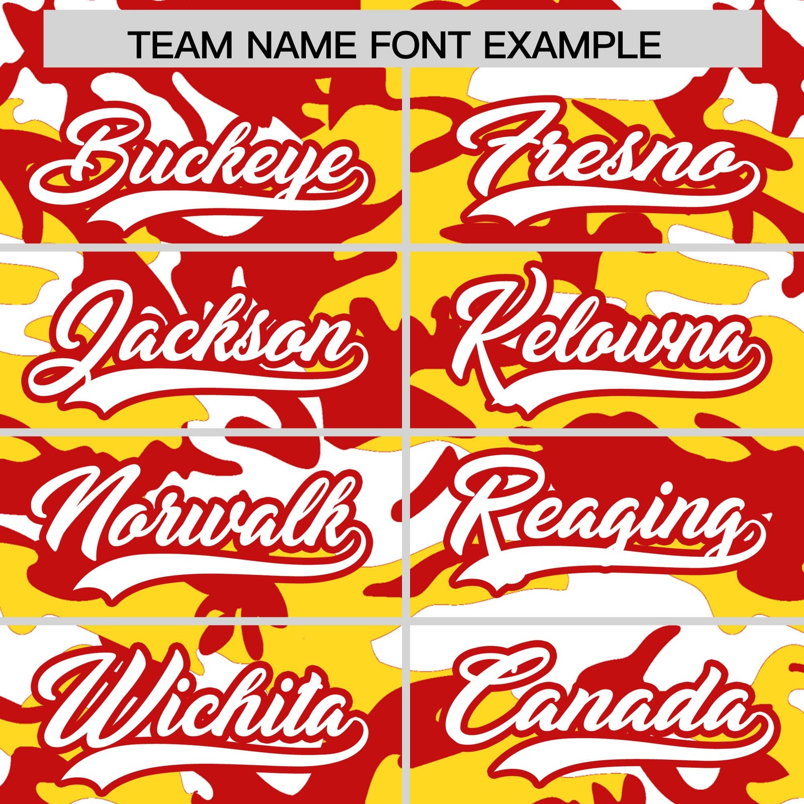 Custom Gold Red White Camo Gradient Fashion Baseball Jersey | Perfect for Training,Sublimation Printed & Stitched,Add Name and Numbern,Perfect for Teams | KXKSHOP